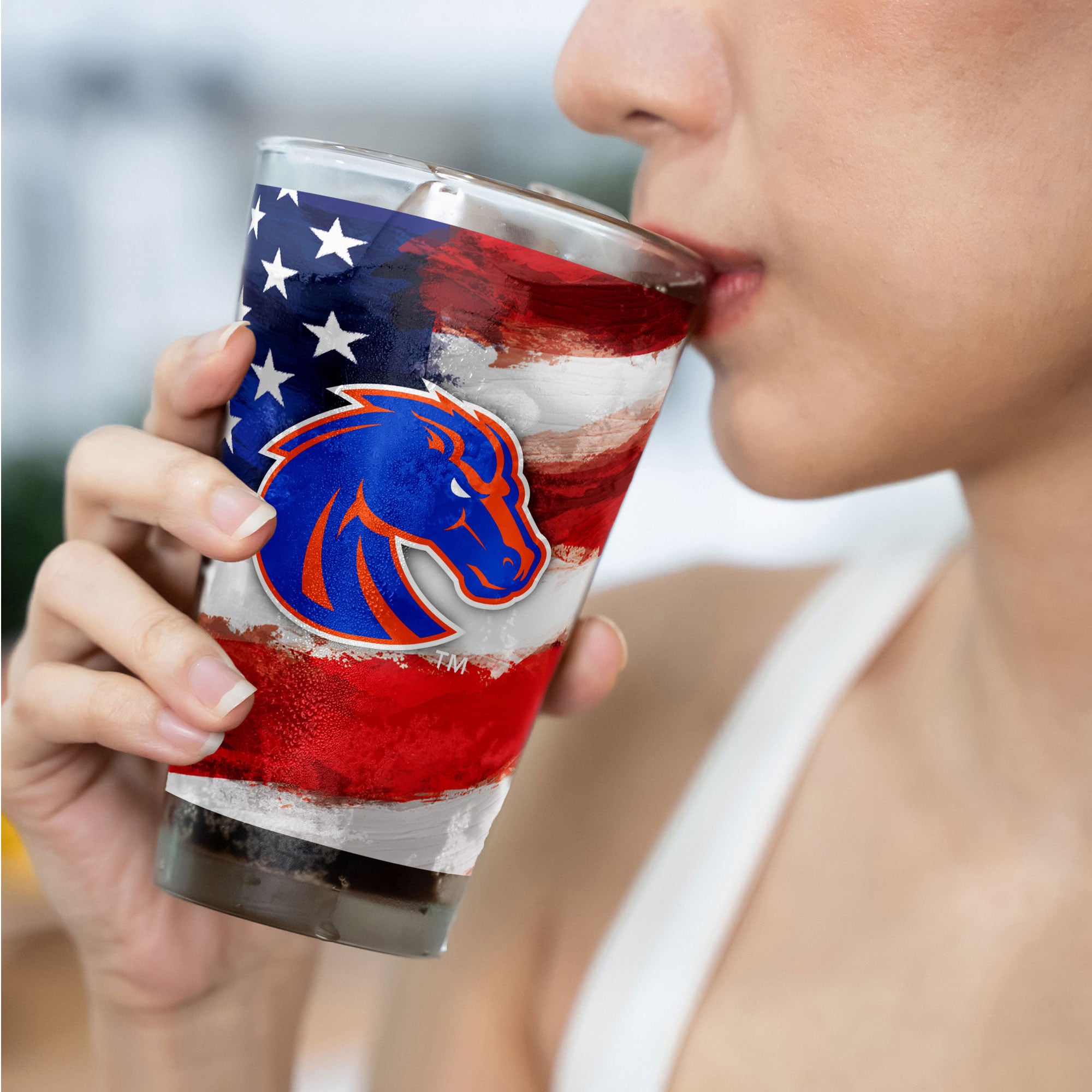 Boise State Broncos Two-Pack 16oz. Americana Pint Glass Set