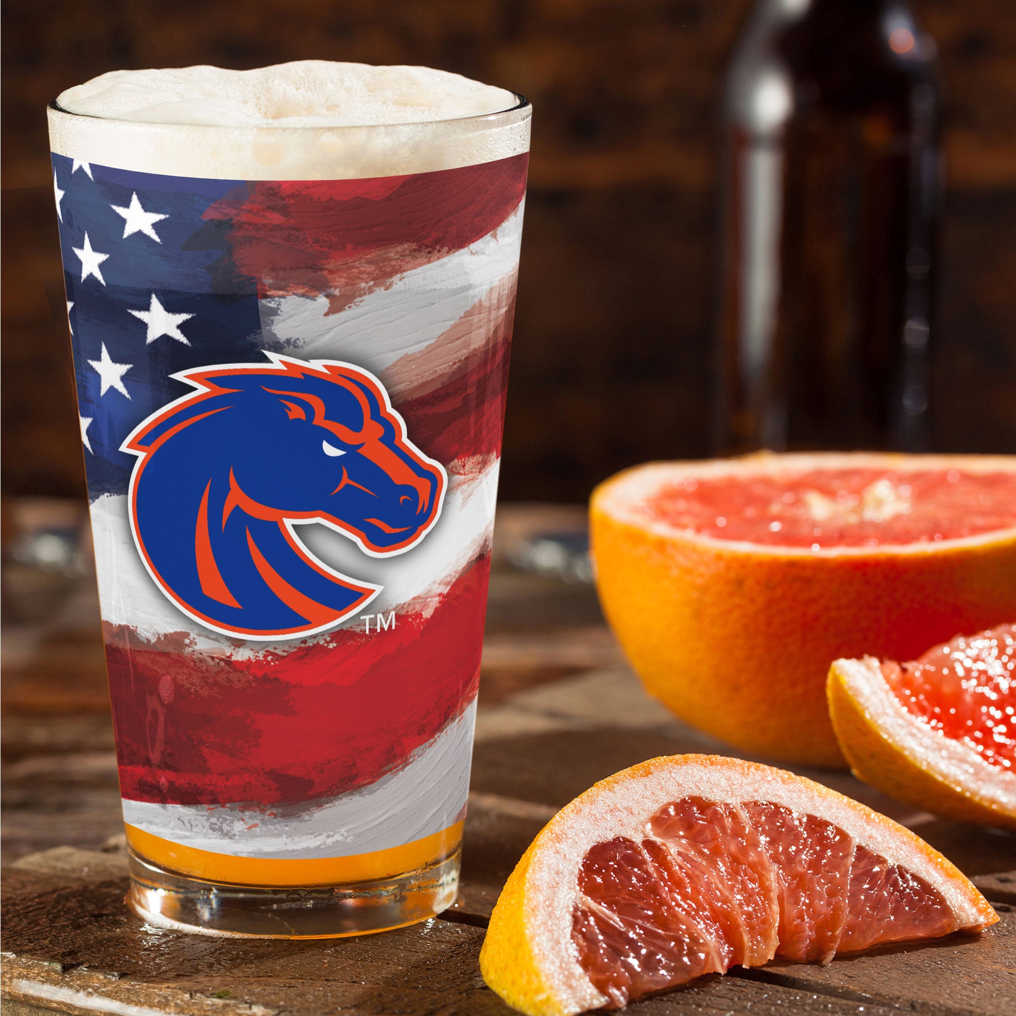 Boise State Broncos Two-Pack 16oz. Americana Pint Glass Set
