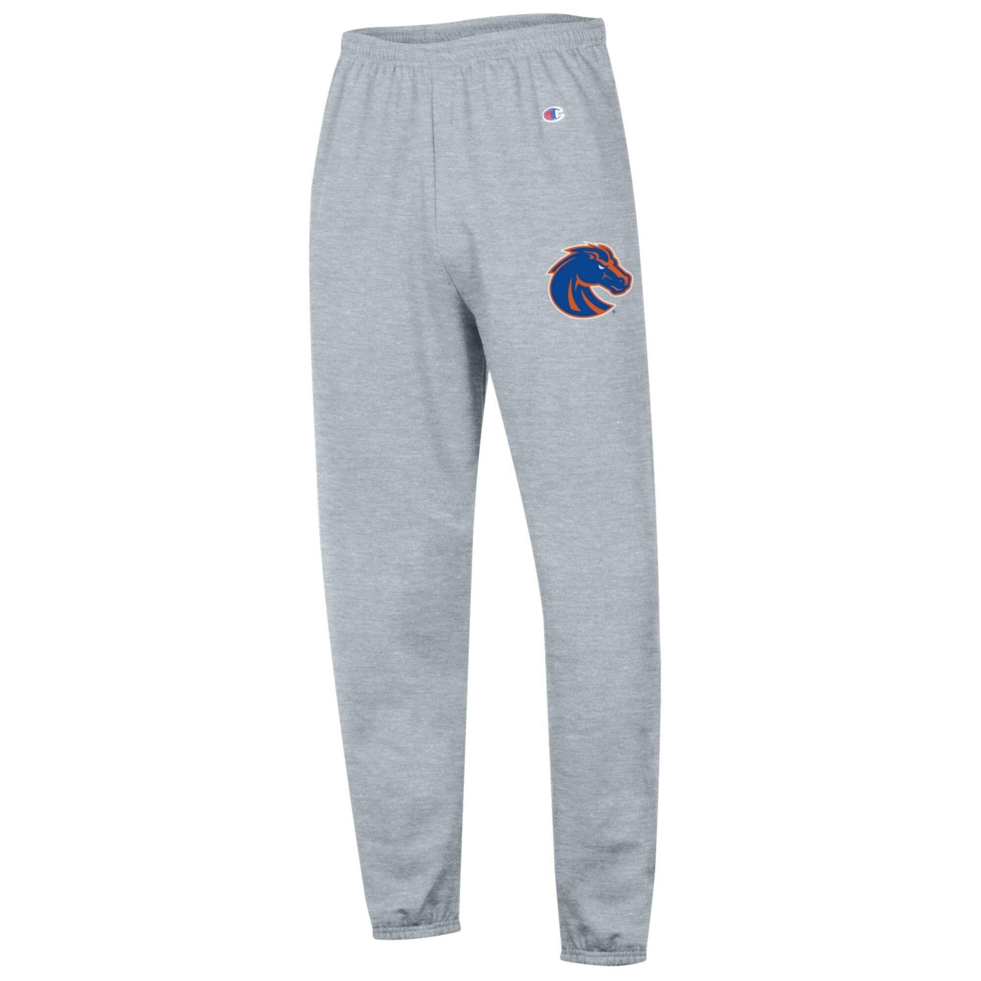 Men's Champion Heather Gray Boise State Broncos Powerblend Fleece Team Sweatpants