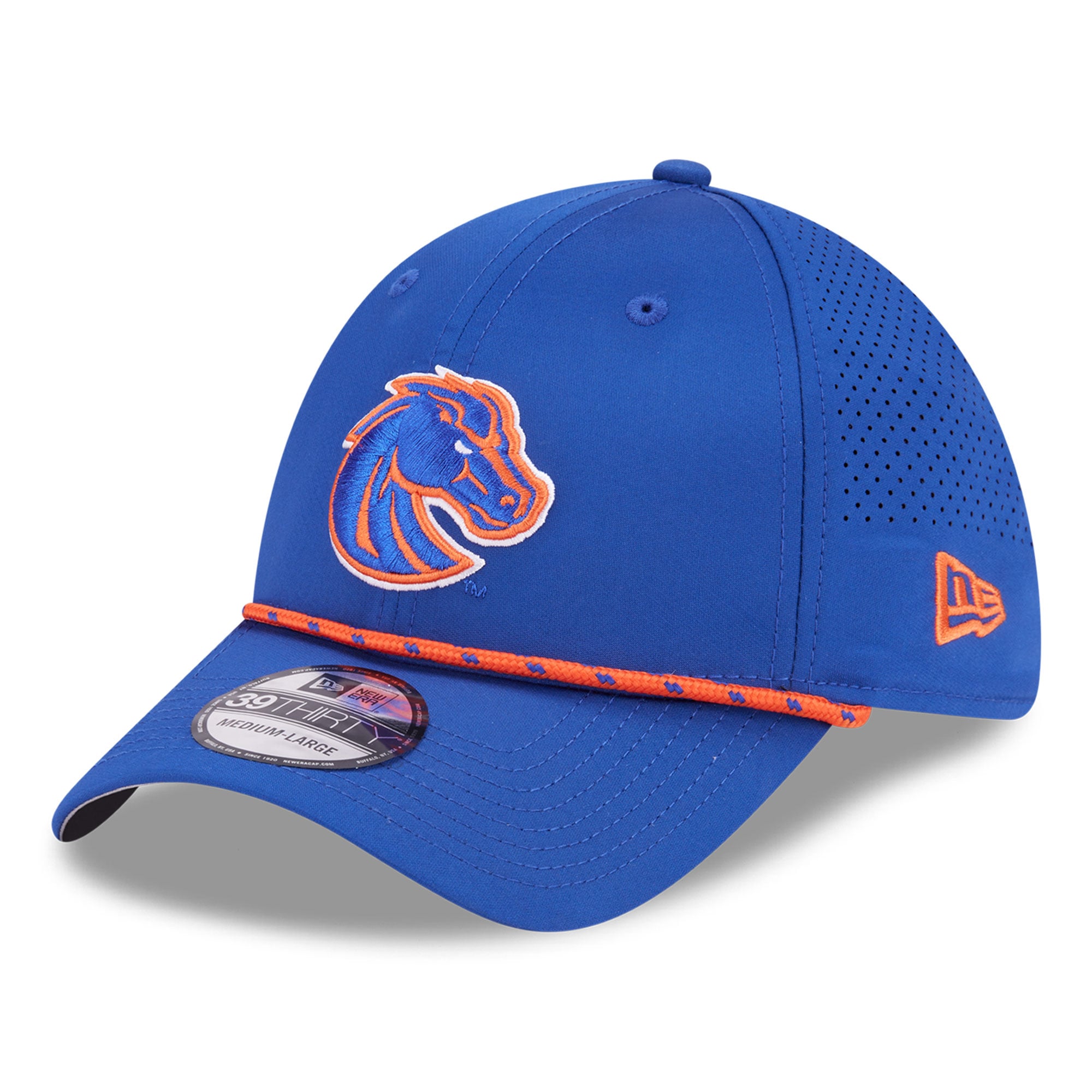 Casquette extensible New Era Royal Boise State Broncos Performance Rope 39THIRTY pour homme