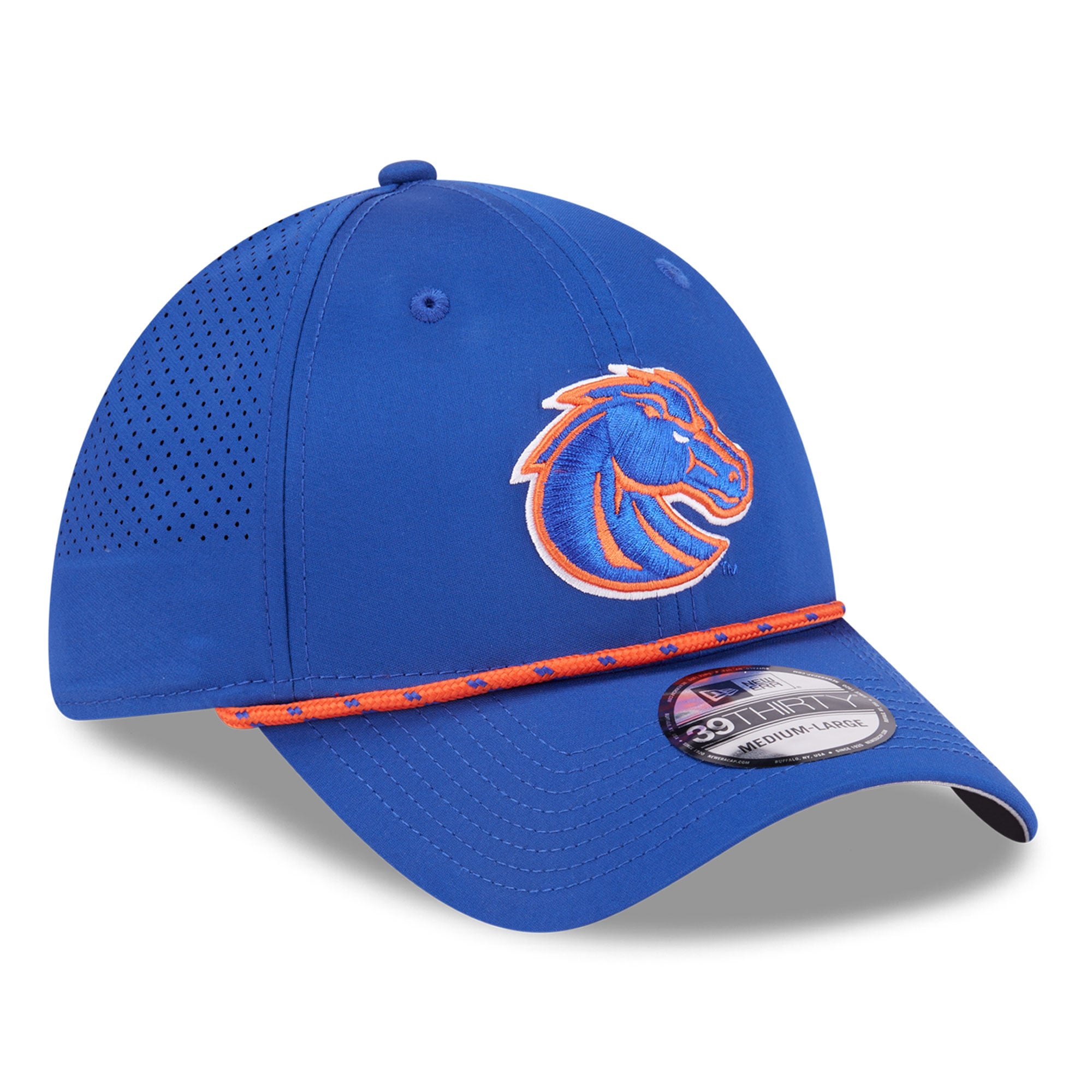 Casquette extensible New Era Royal Boise State Broncos Performance Rope 39THIRTY pour homme