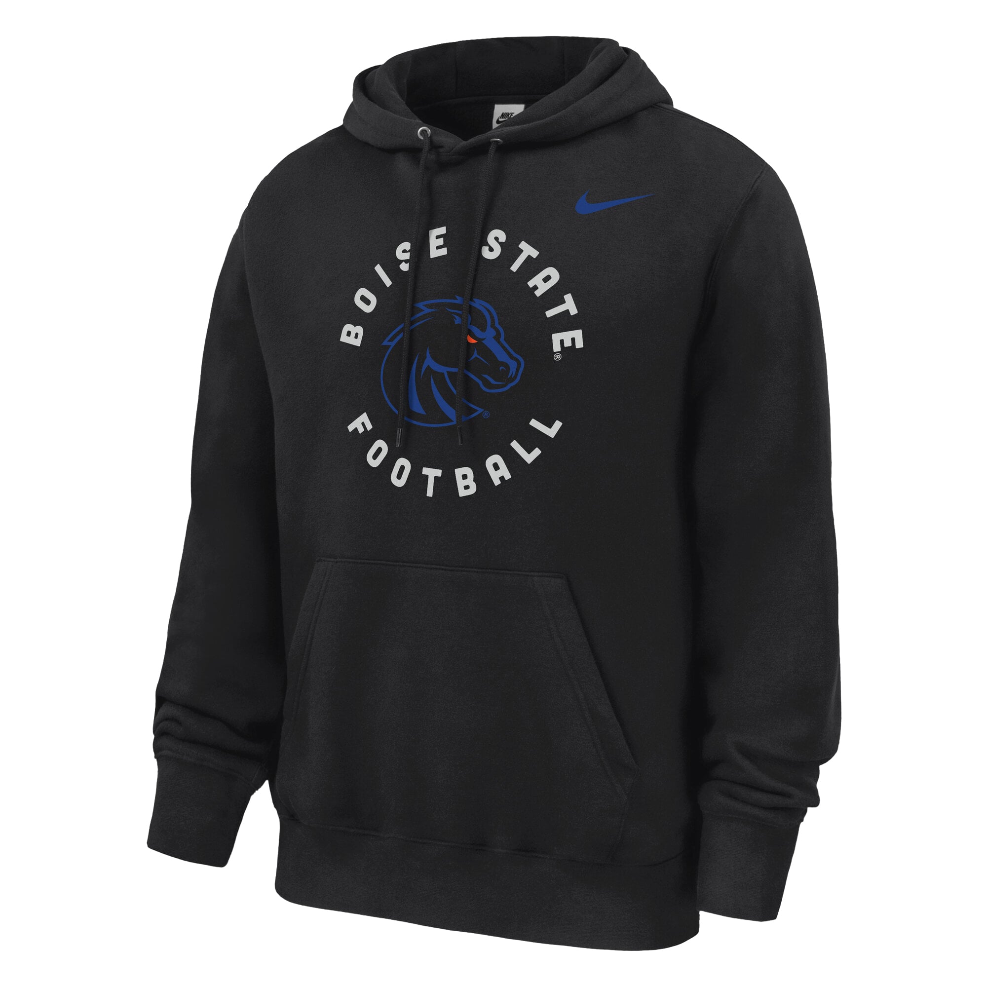 Sweat à capuche en polaire Nike Club Collection des Coaches Boise State Broncos, noir, pour homme