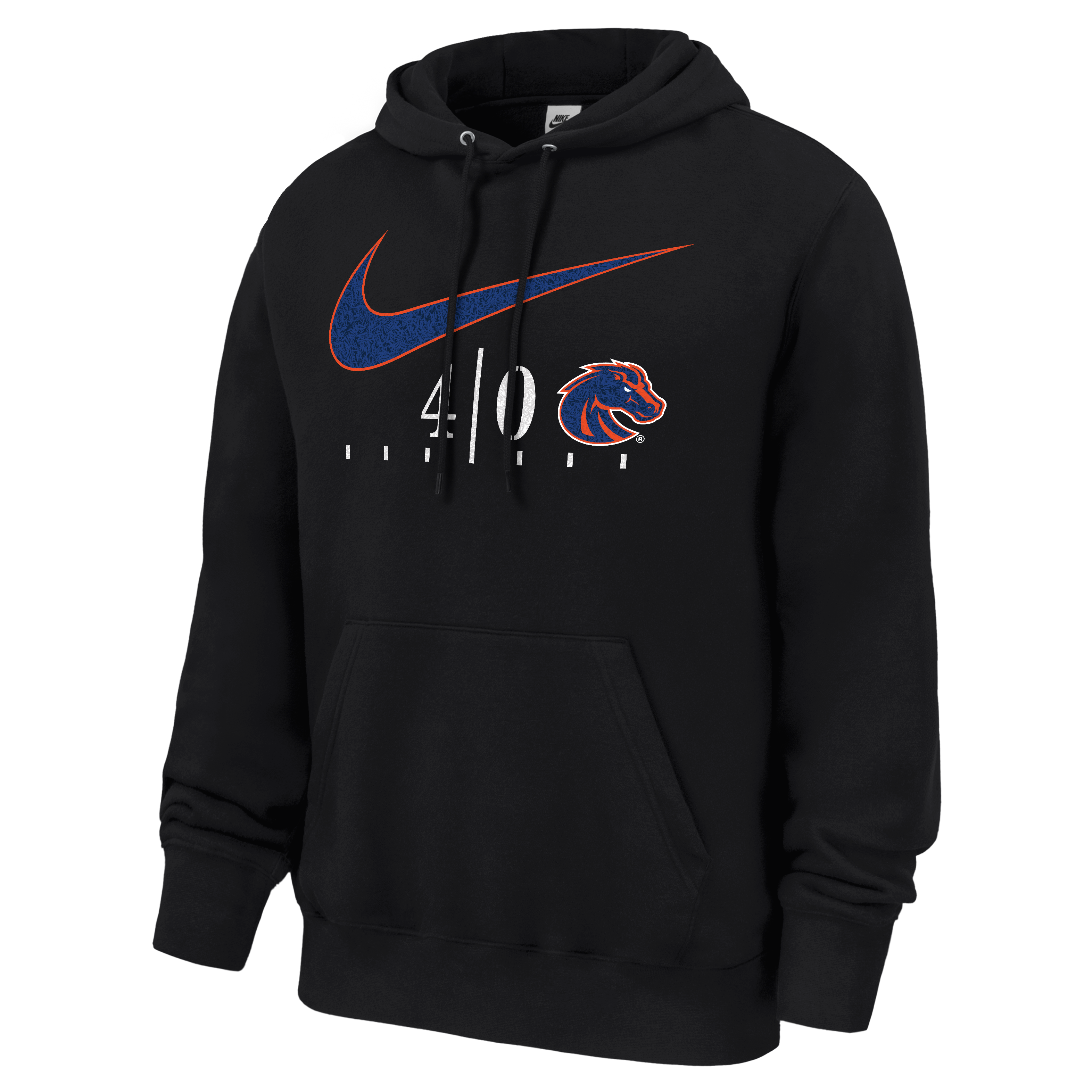 Men's Nike Black Boise State Broncos 40 Years of Blue Turf Club Fleece Hoodie