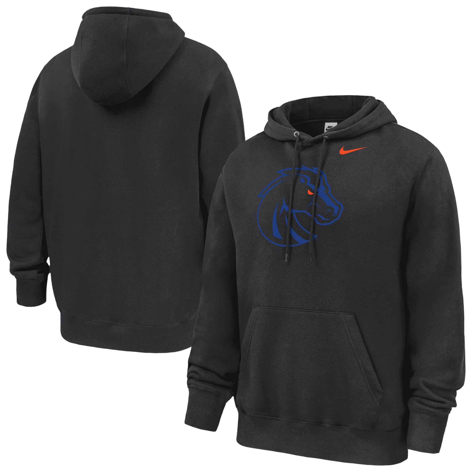 Sweat à capuche en polaire Nike Club Boise State Broncos noir pour homme