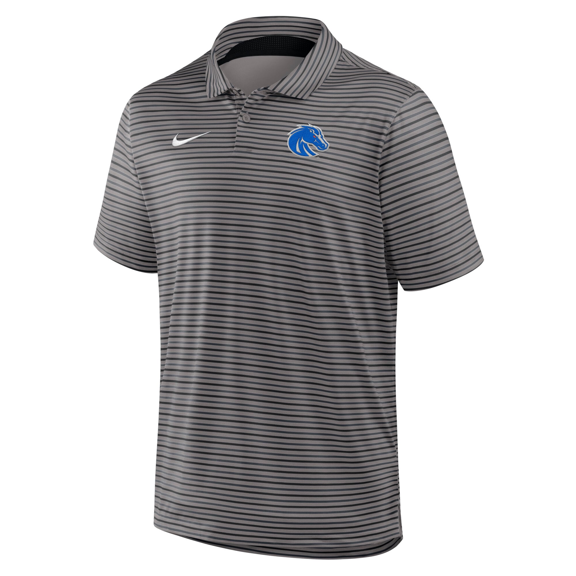 Polo Nike Dri-FIT Tour Stripe noir pour homme, motif Boise State Broncos