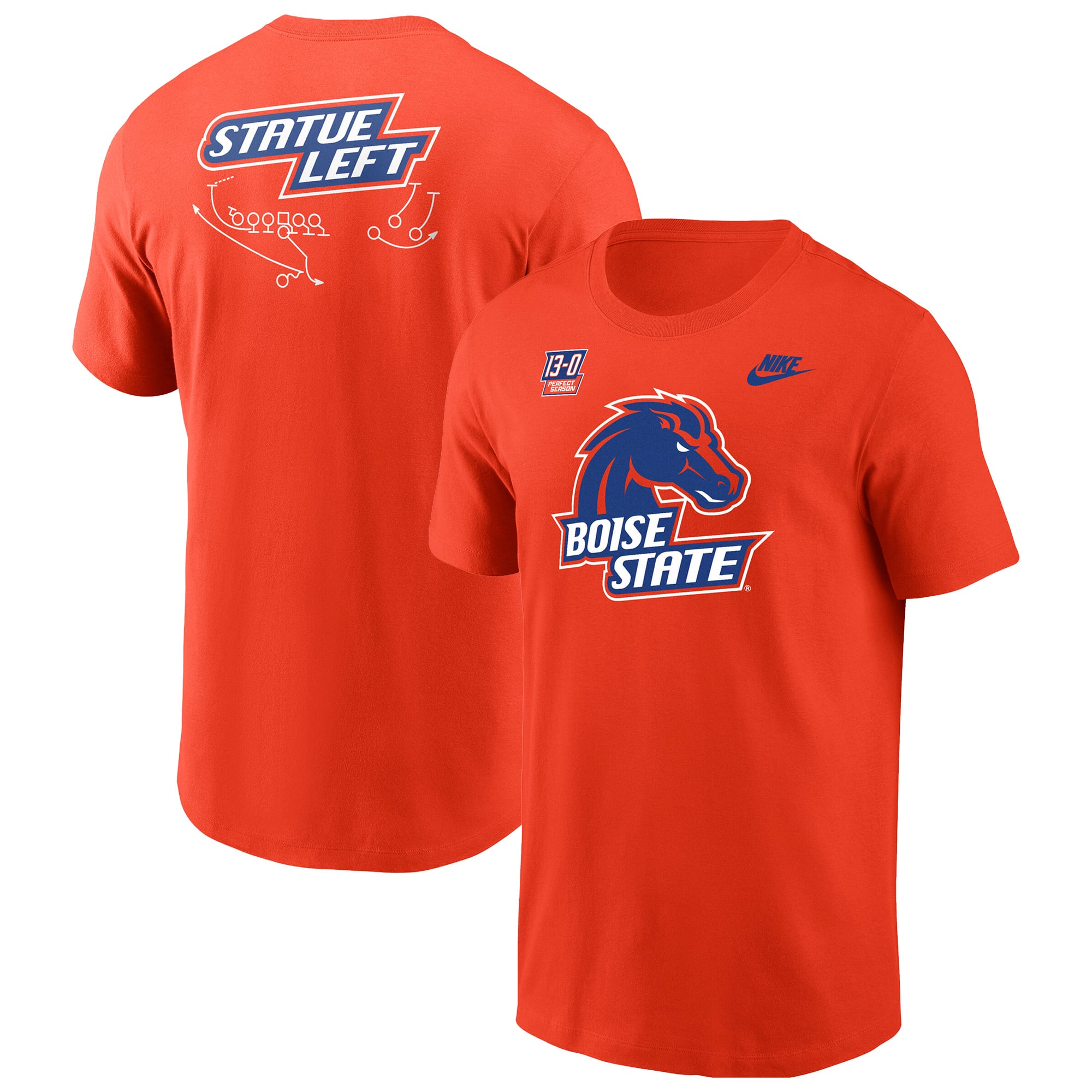 T-shirt Nike orange pour homme, édition spéciale 20e anniversaire du Fiesta Bowl des Boise State Broncos