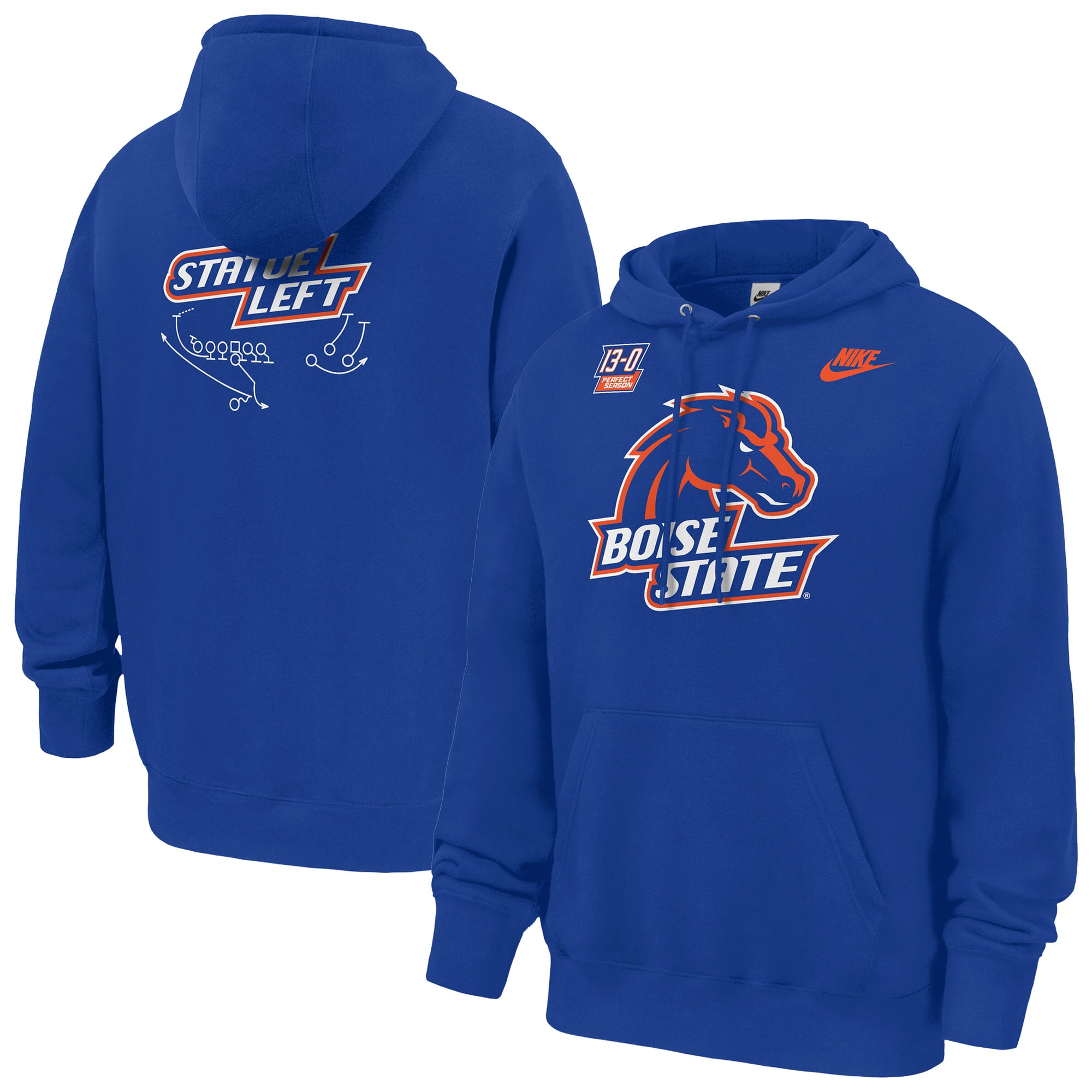Sweat à capuche en polaire Nike Royal Boise State Broncos Fiesta Bowl 20e anniversaire pour homme