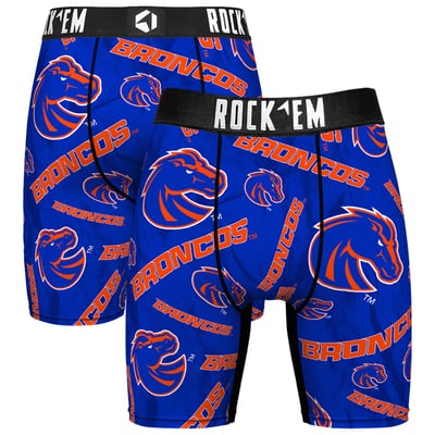  Boise State Broncos Rock Em All Over Logo Boxer Briefs - Royal