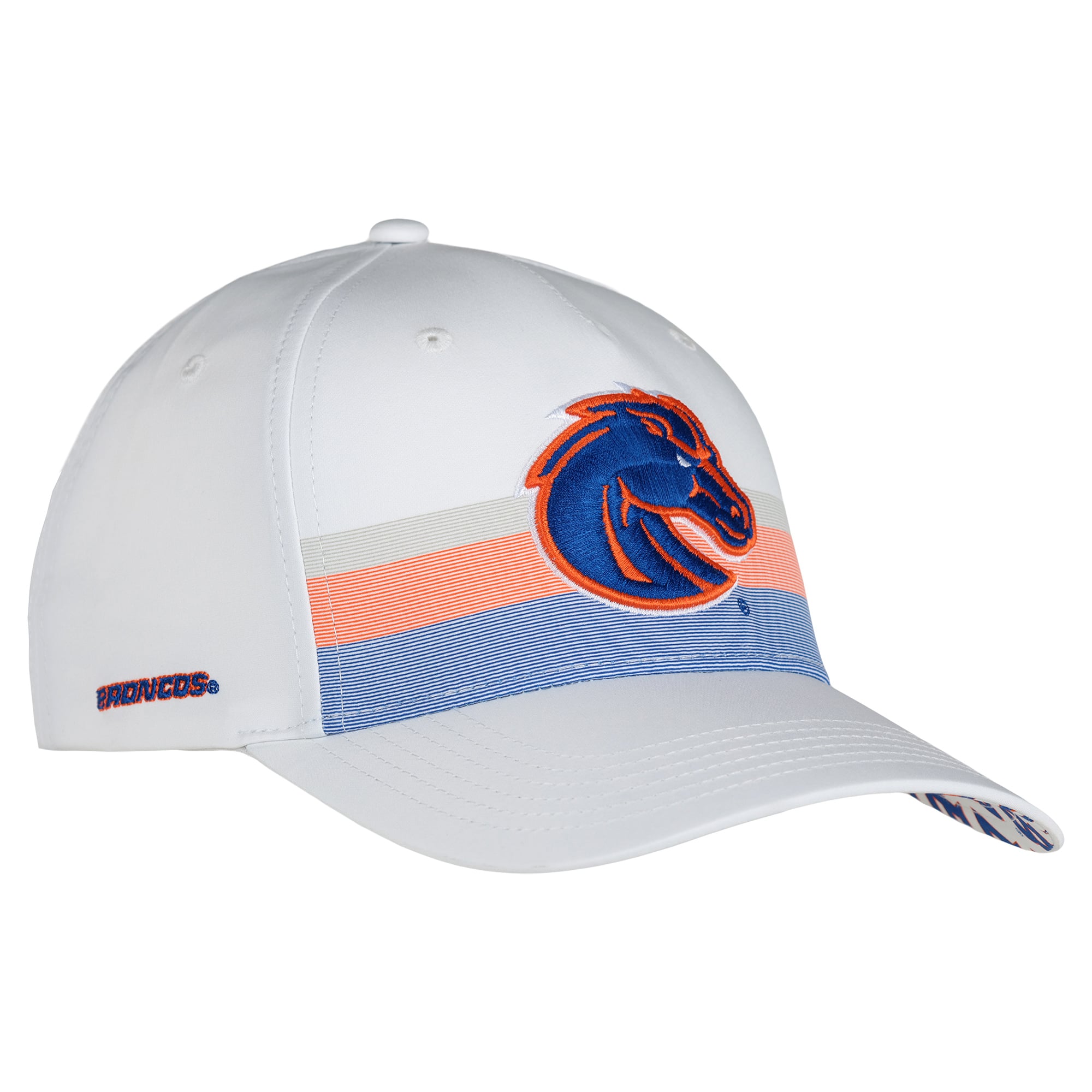 Unisex Ahead White Boise State Broncos The Sideline Adjustable Hat