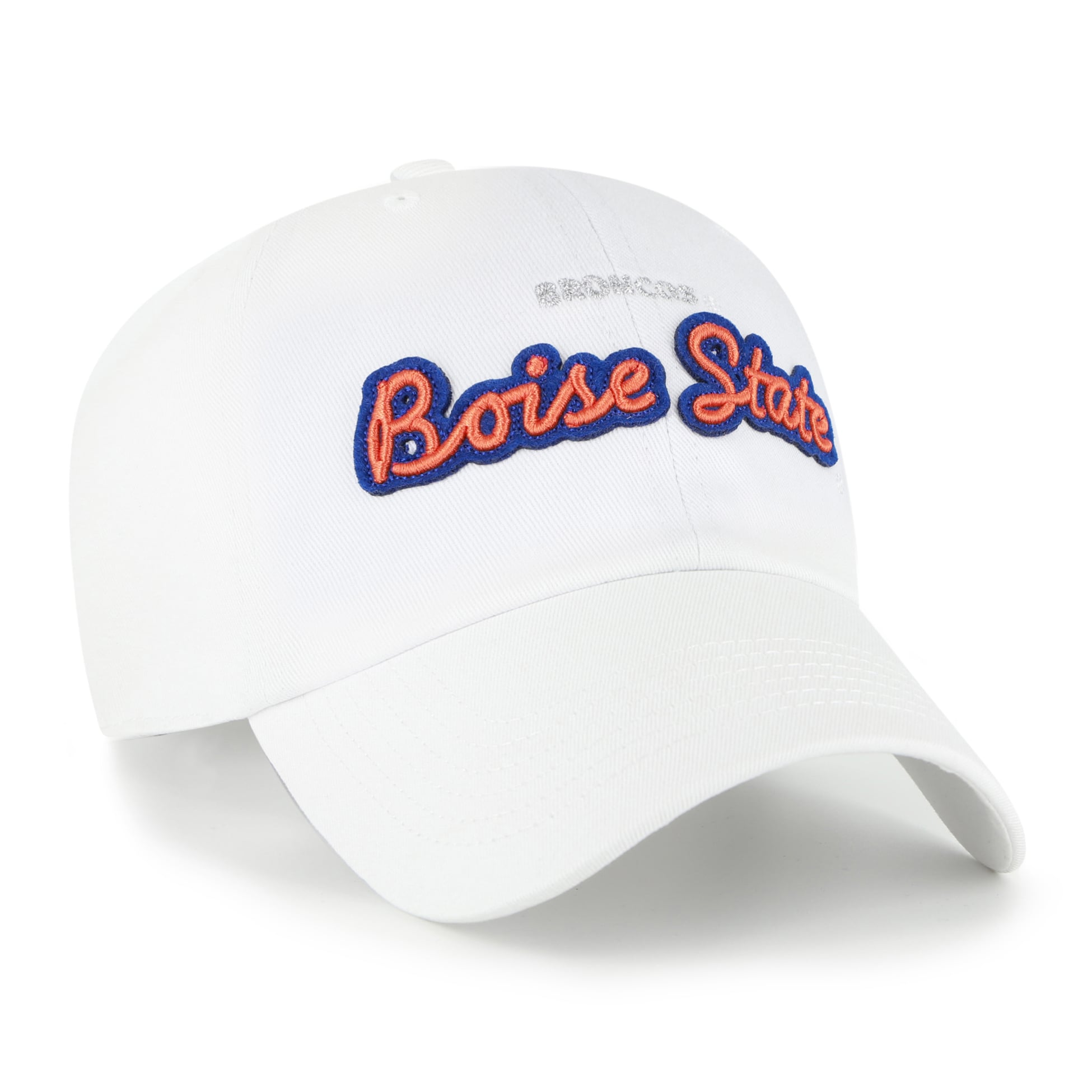 Women's '47 White Boise State Broncos Trendy Script Clean Up Adjustable Hat
