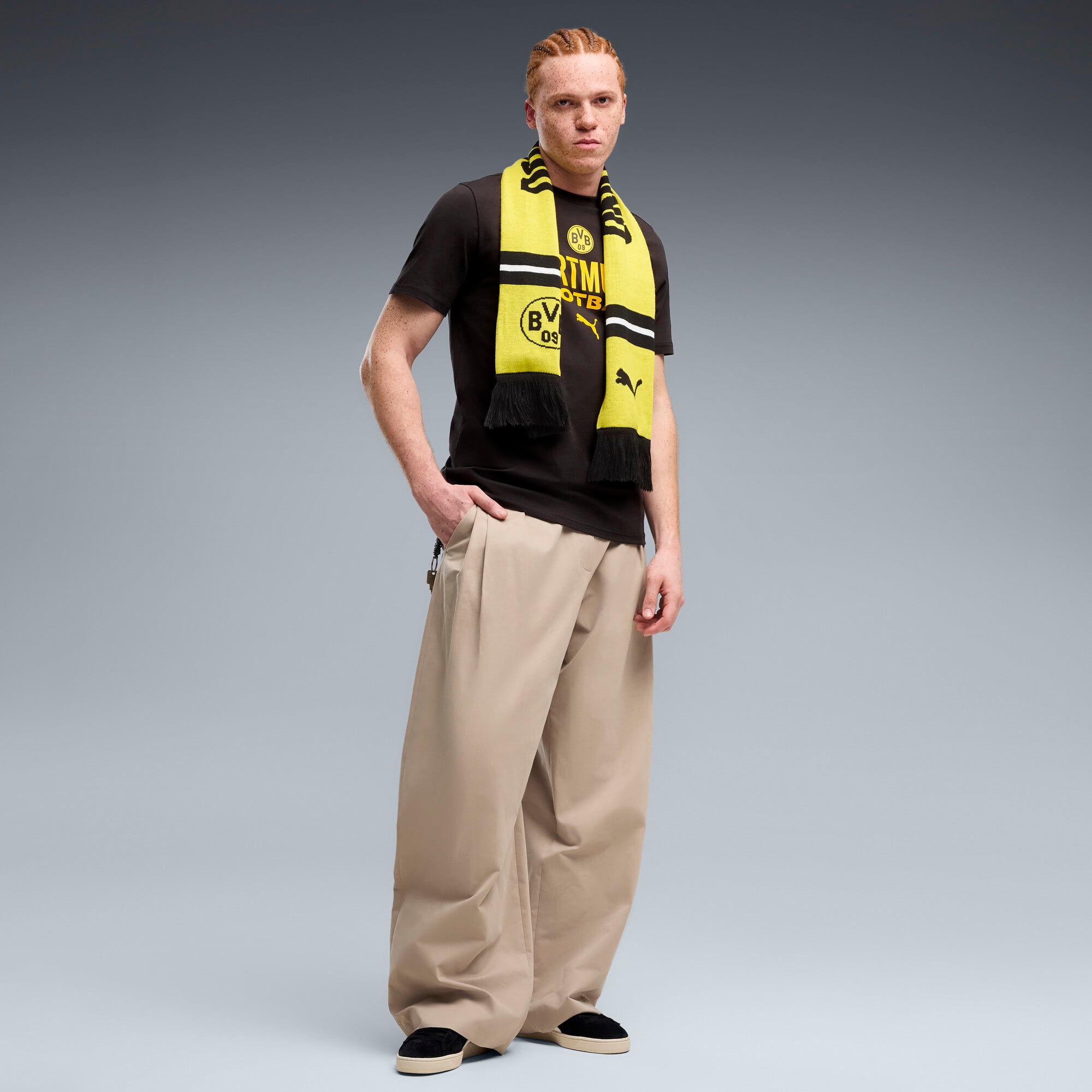Men's Puma Black Borussia Dortmund ftblCulture T-Shirt