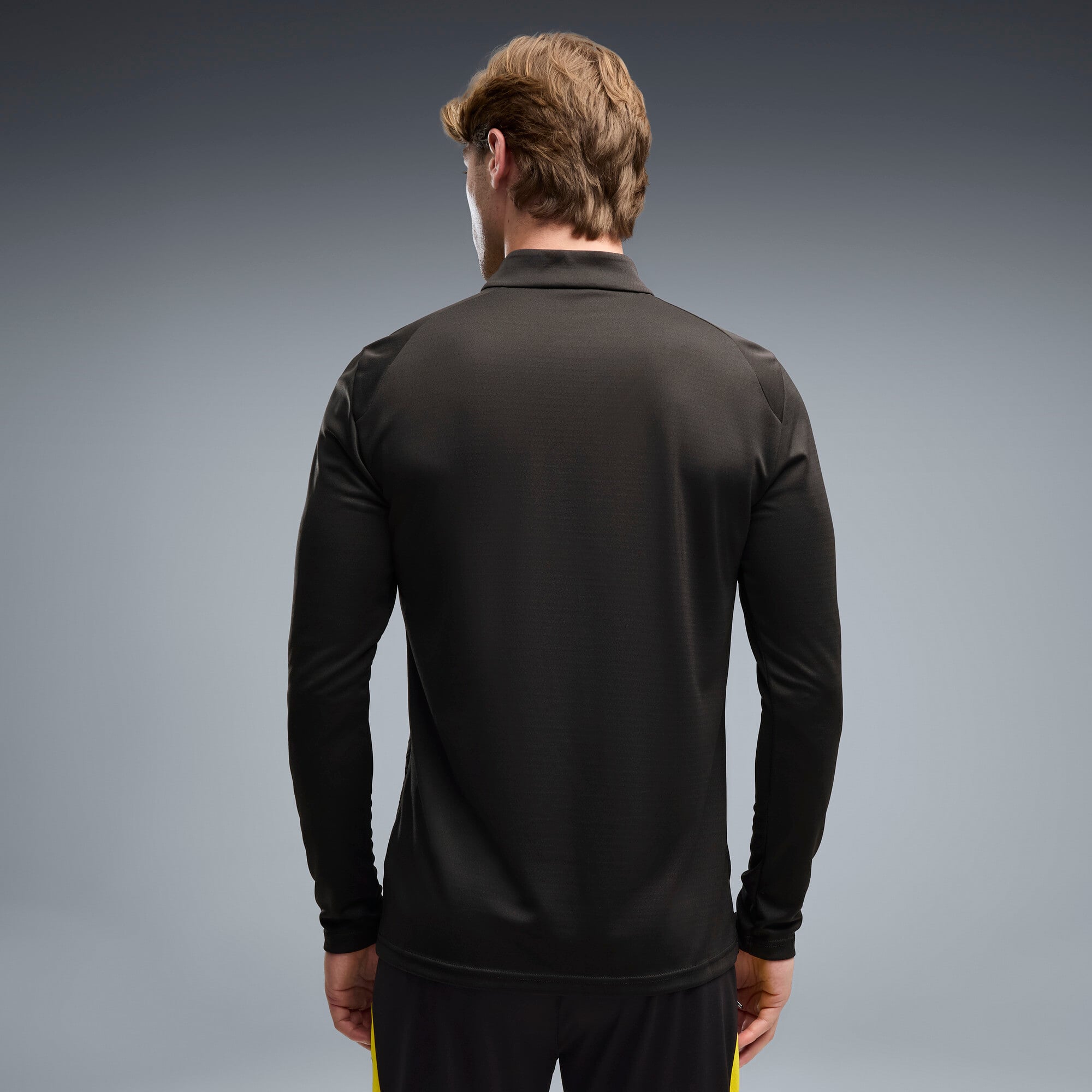Maillot d'avant-match Puma noir Borussia Dortmund à col zippé dryCELL pour homme