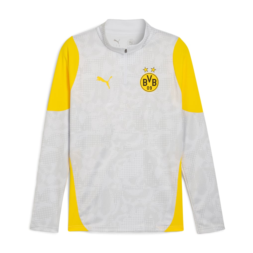 Haut d'avant-match Puma DryCell 2/4 zippé Borussia Dortmund 2025/26 - Gris