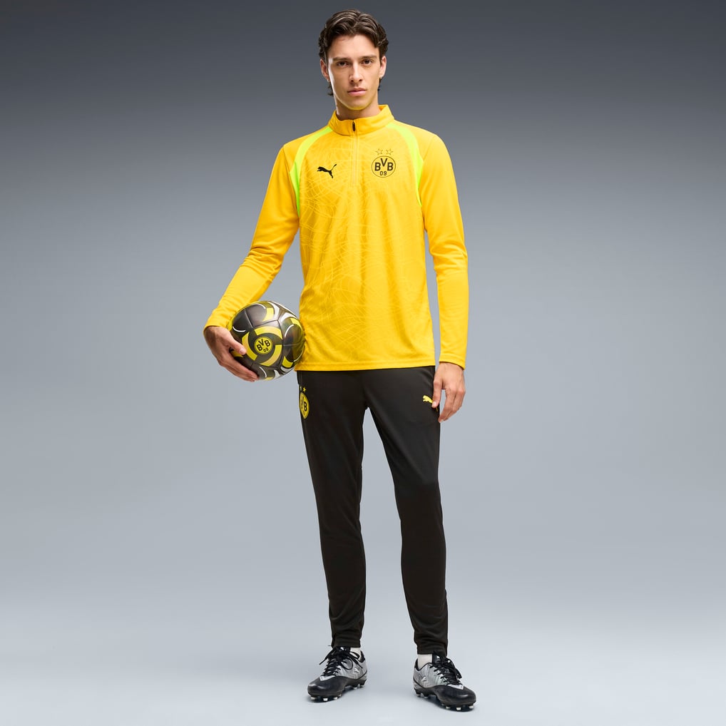 Maillot d'avant-match Puma dryCELL à quart de zip du Borussia Dortmund - Jaune