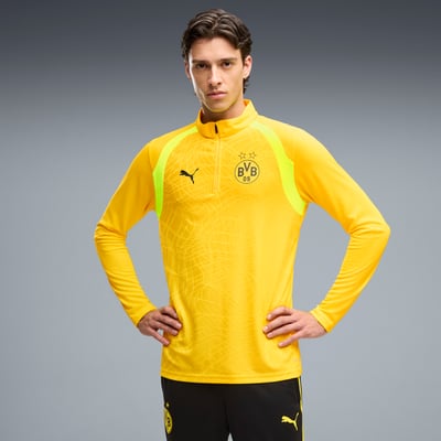 Maillot d'avant-match Puma dryCELL à quart de zip du Borussia Dortmund - Jaune