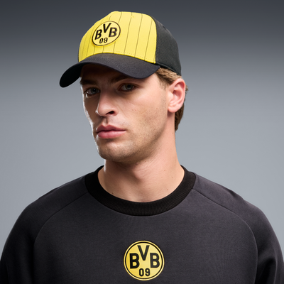 Casquette trucker ajustable Puma King du Borussia Dortmund - Jaune/Noir