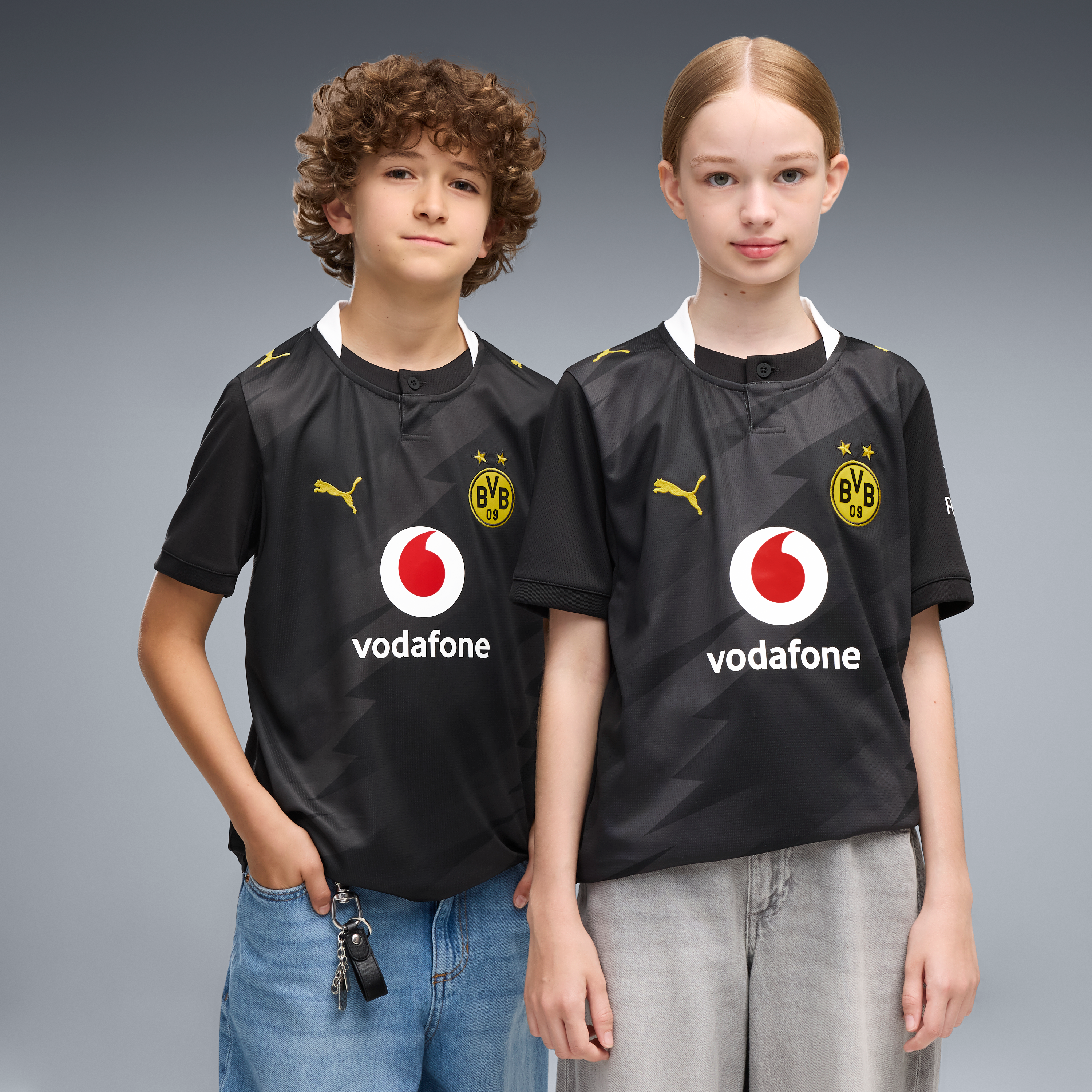 Youth Puma  Black Borussia Dortmund 2026/27 Away Replica Jersey
