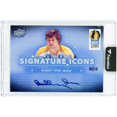 Bobby Orr Boston Bruins Autographed 2011 Upper Deck Authentic Industry Summit Signature Icons #LV-BO #5/15 Card