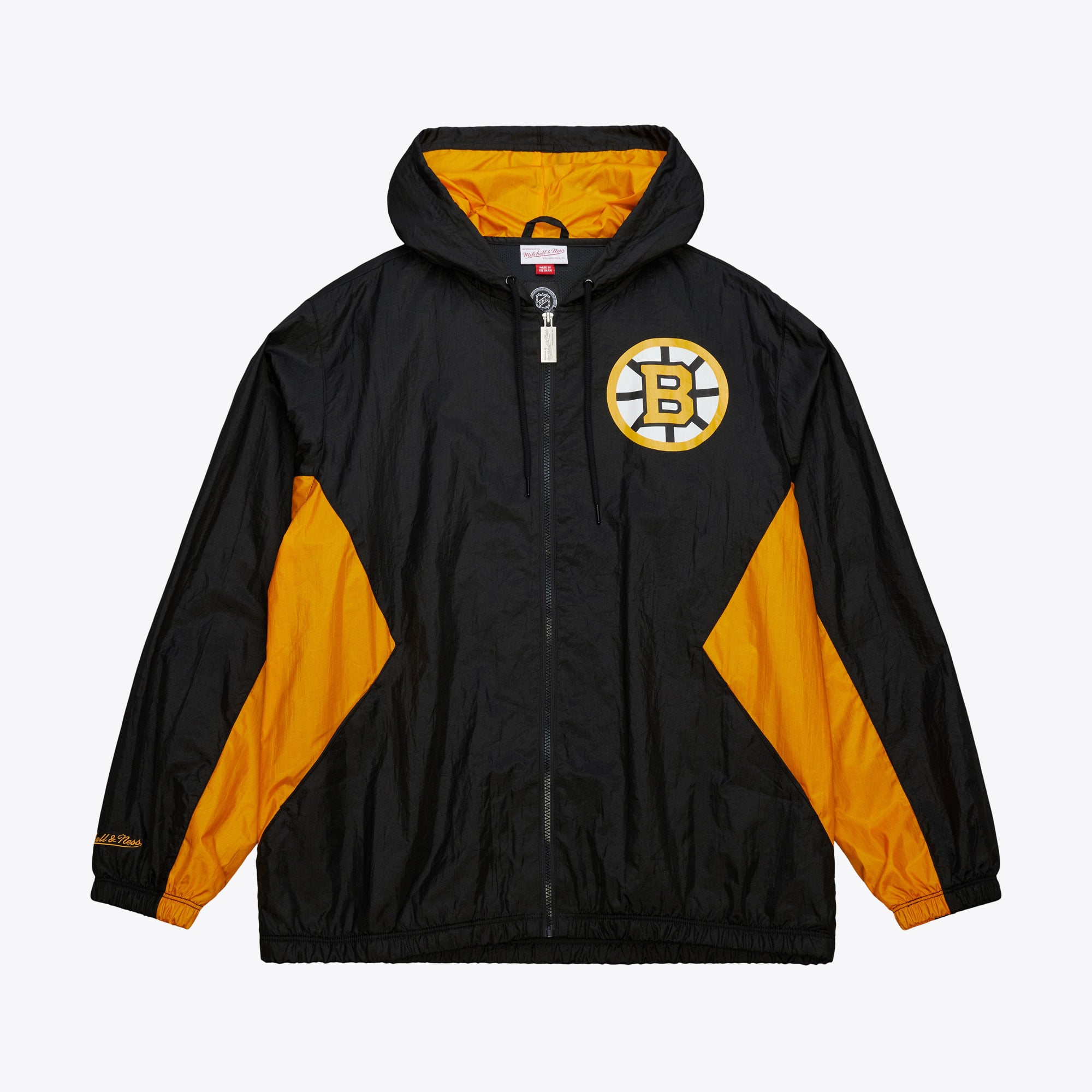 Boston Bruins Black Playmaker Full-Zip Windbreaker Jacket