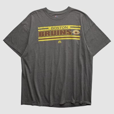 Boston Bruins Majestic 2010s T-shirt - Dark Heather Gray - XL by Fanatics Real Vintage