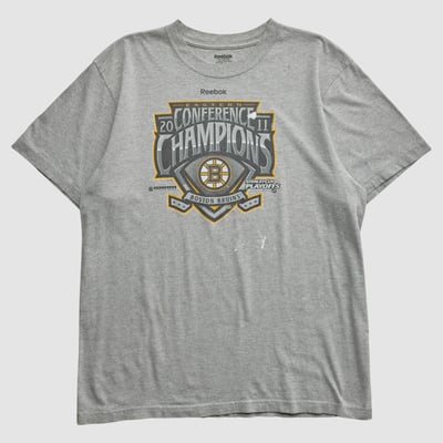 Boston Bruins Reebok 2011 T-shirt - Heather Gray - L by Fanatics Real Vintage