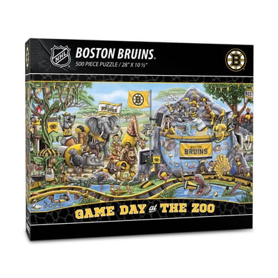 Boston Bruins Fanpoint 10.5" x 28" Game Day at the Zoo 500-Piece Puzzle