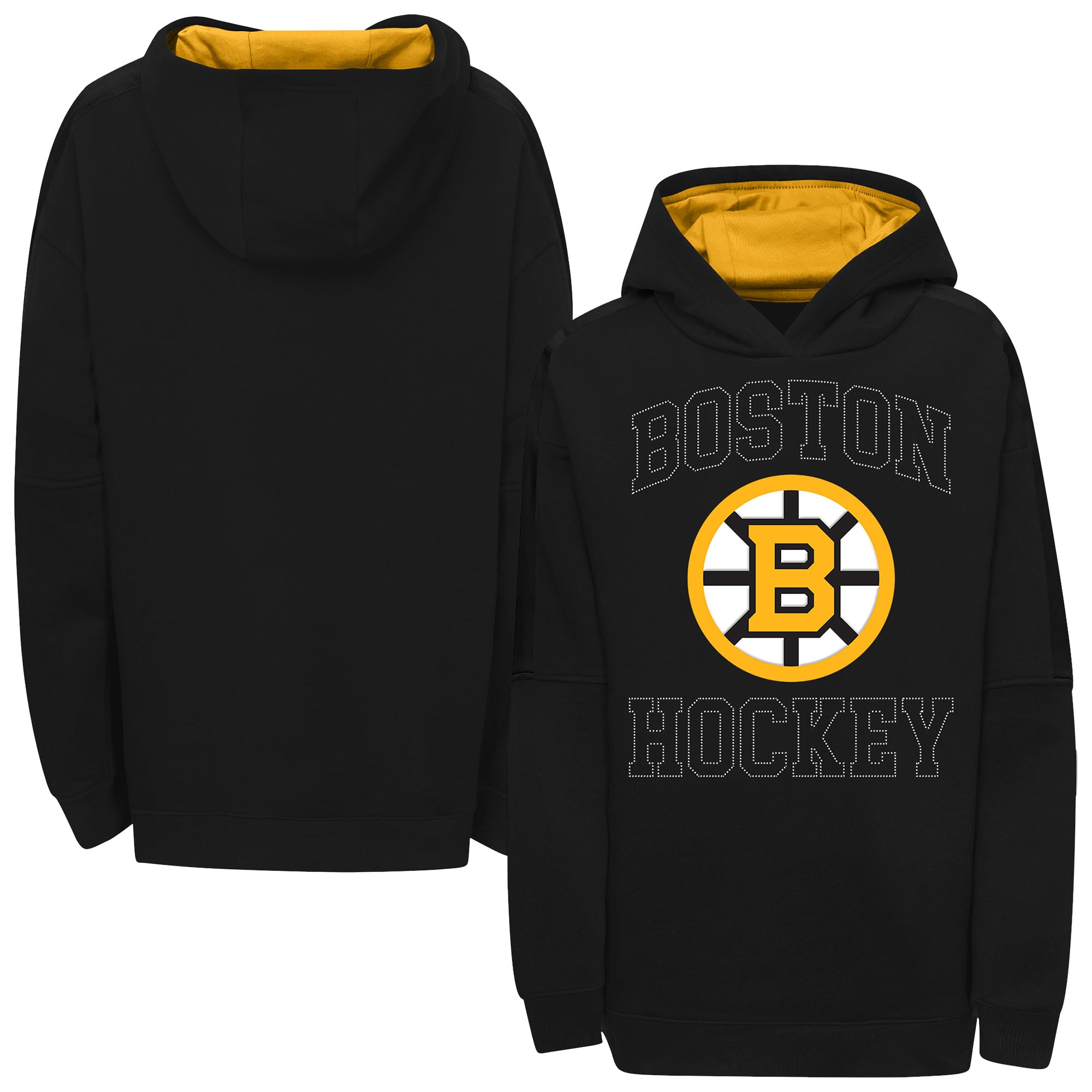 Sweat à capuche noir pailleté Boston Bruins pour jeunes filles Outerstuff