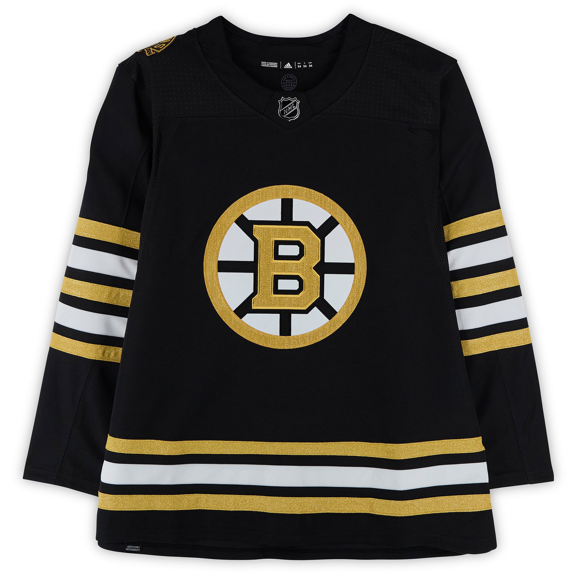 Maillot noir adidas autographié de Jeremy Swayman, des Bruins de Boston, commémorant le 100e anniversaire