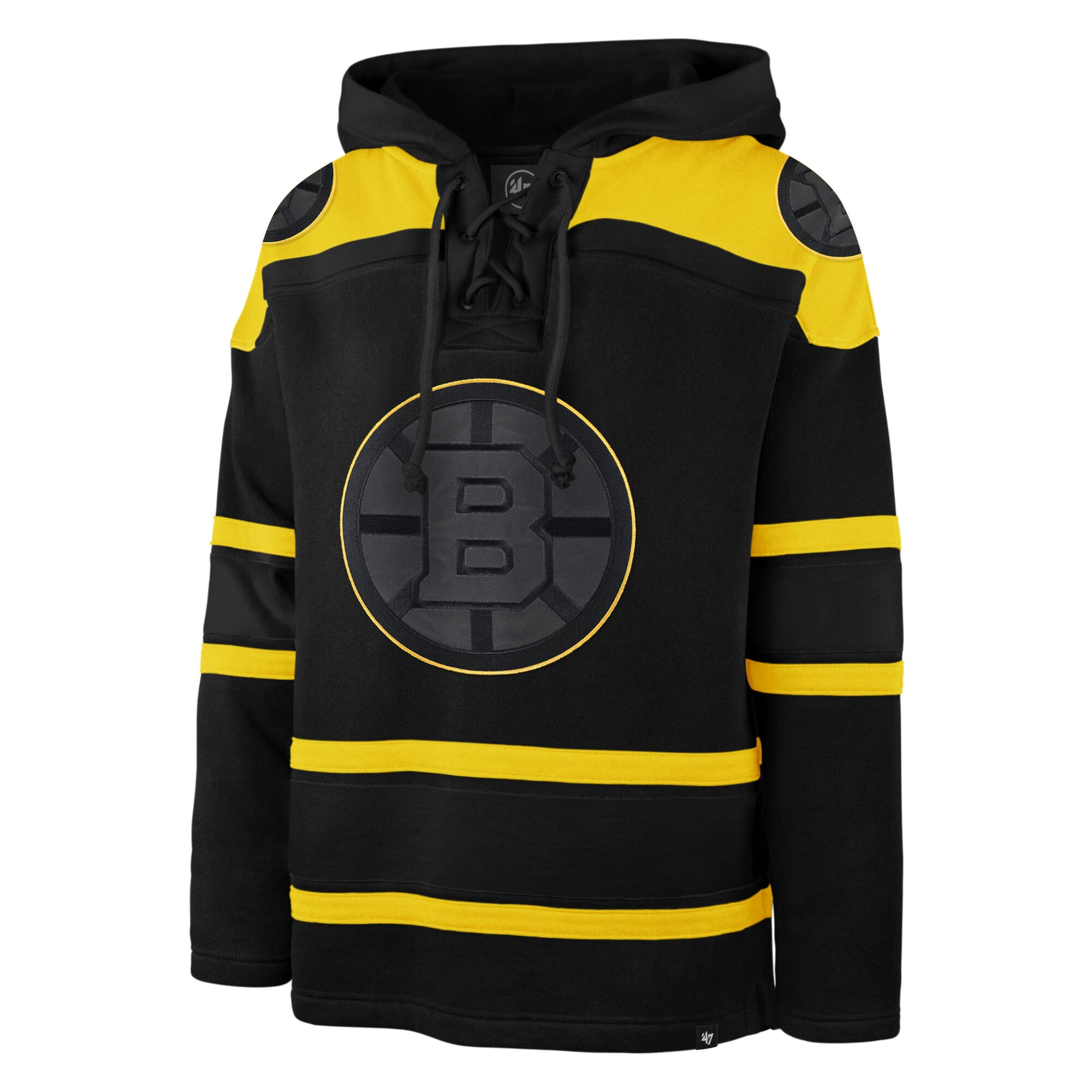 Sweat à capuche lacets Boston Bruins noir '47 pour homme