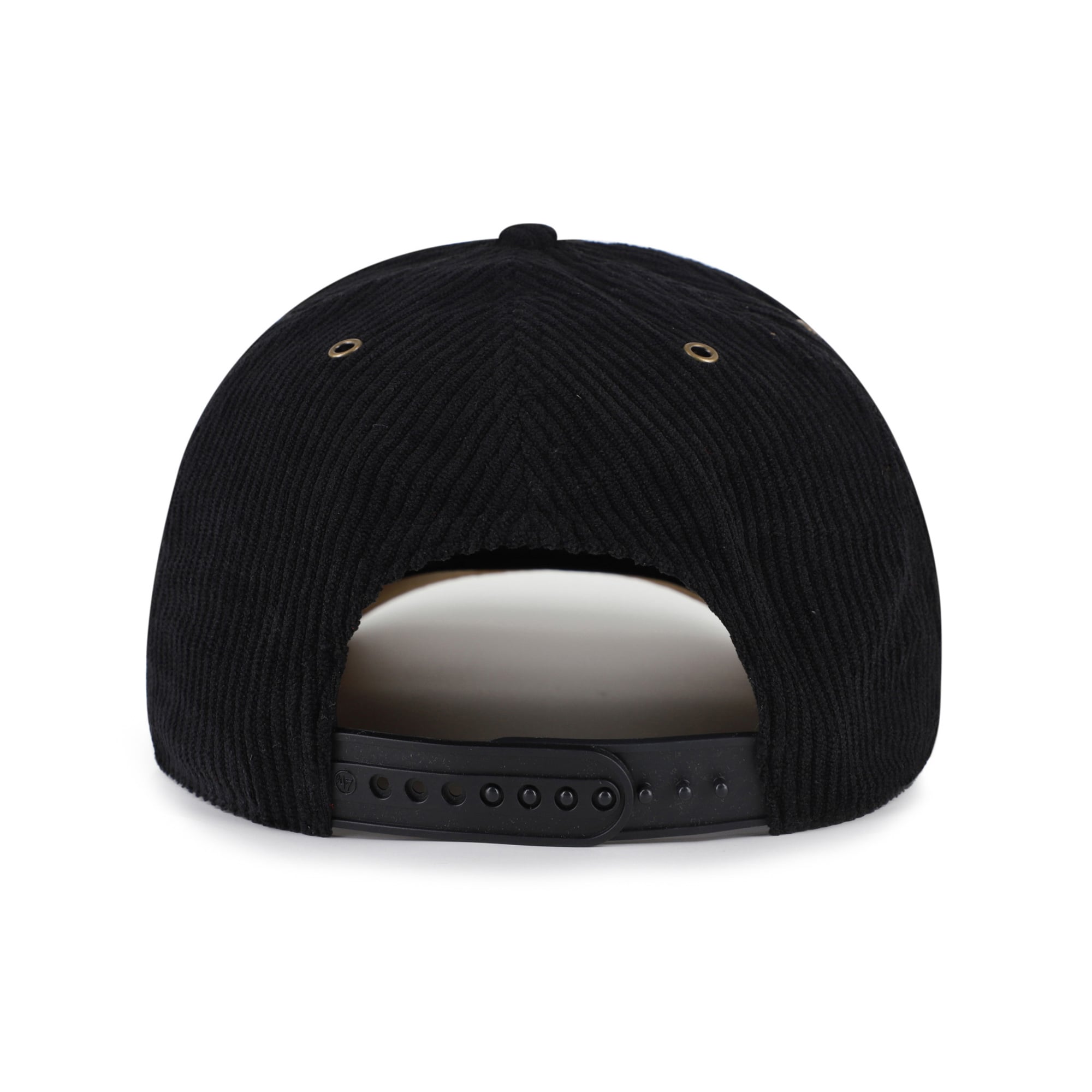 Masque de hockey Boston Bruins noir pour homme, modèle 47, en velours côtelé avec boucle ajustable.