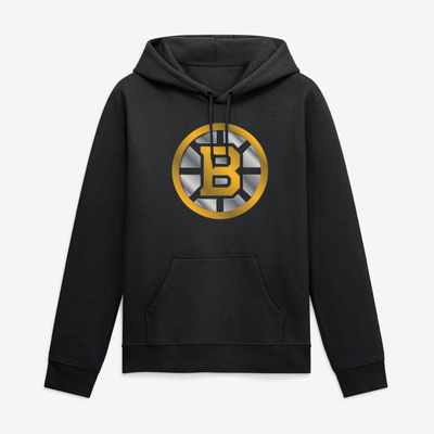 Boston Bruins Big & Tall Metallic Mascot Hoodie - Black