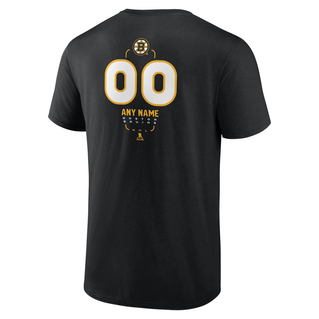 Men's Boston Bruins Black Custom Midfielder T-Shirt