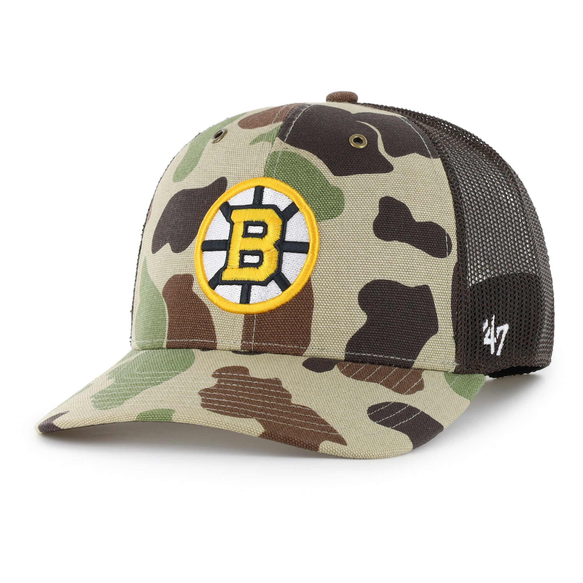 Casquette trucker ajustable Carhartt x '47 Duck Camo Boston Bruins pour homme