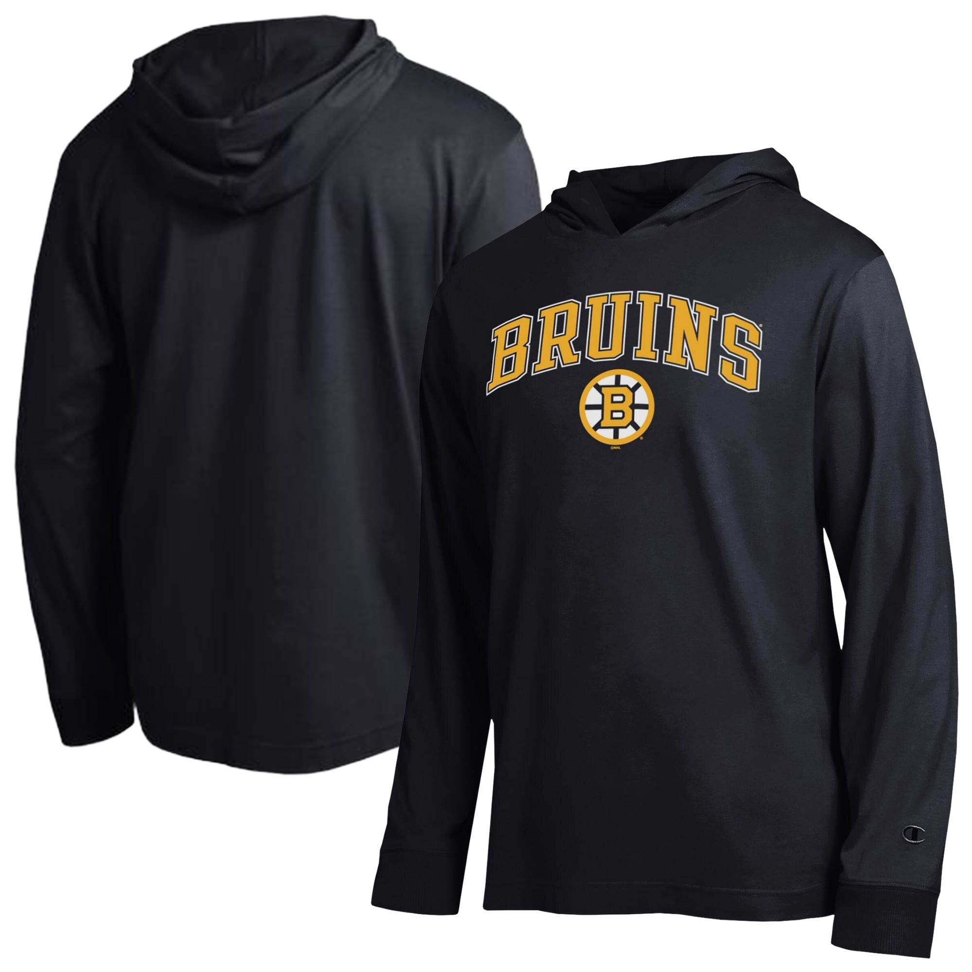 T-shirt à manches longues et capuche léger Champion noir Boston Bruins All-Star pour homme