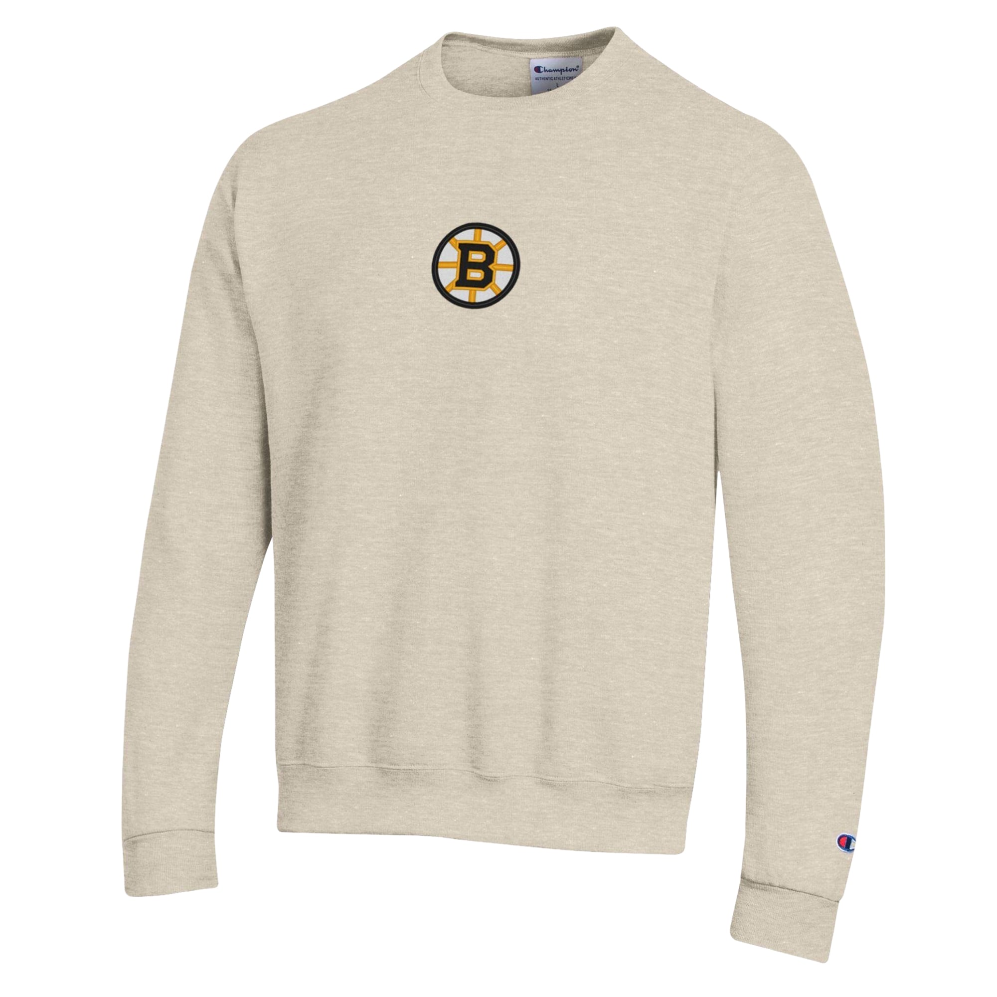 Sweat-shirt Champion pour homme, couleur avoine, Boston Bruins, Eco Powerblend
