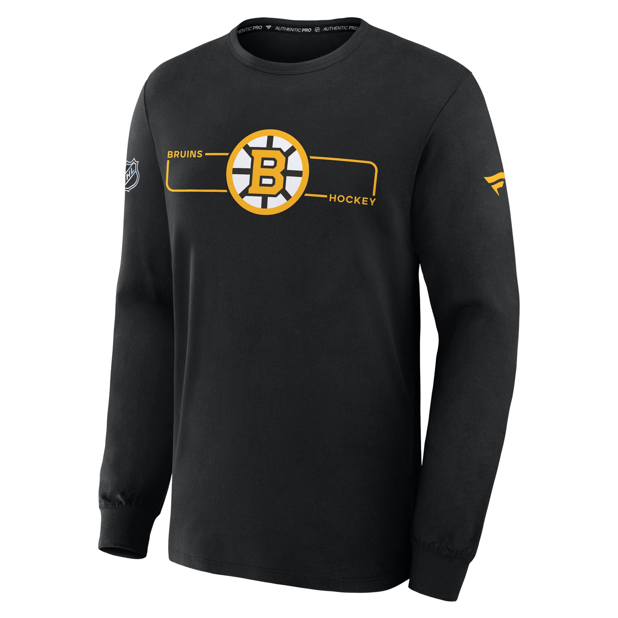 Men's Fanatics Black Boston Bruins Authentic Pro Primary Logo Long Sleeve T-Shirt