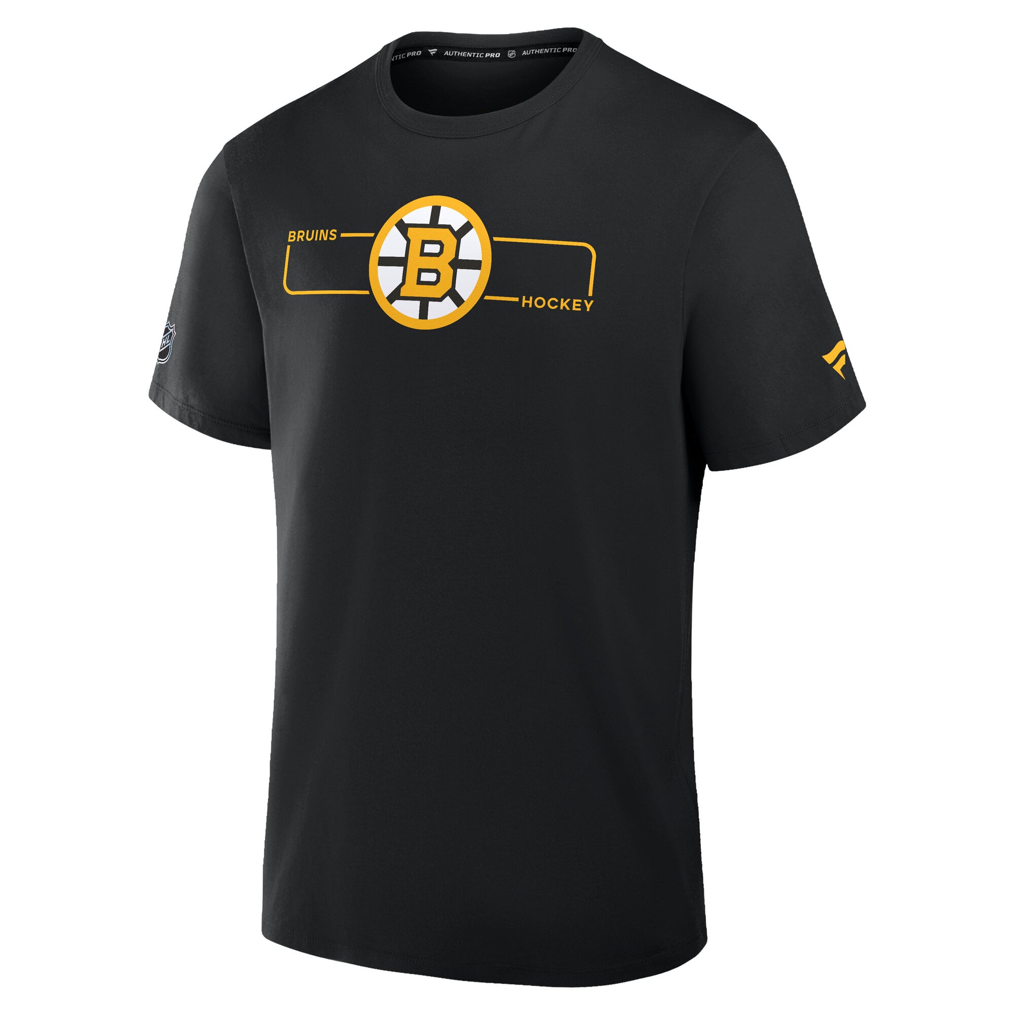 Men's Fanatics Black Boston Bruins Authentic Pro Primary Logo T-Shirt