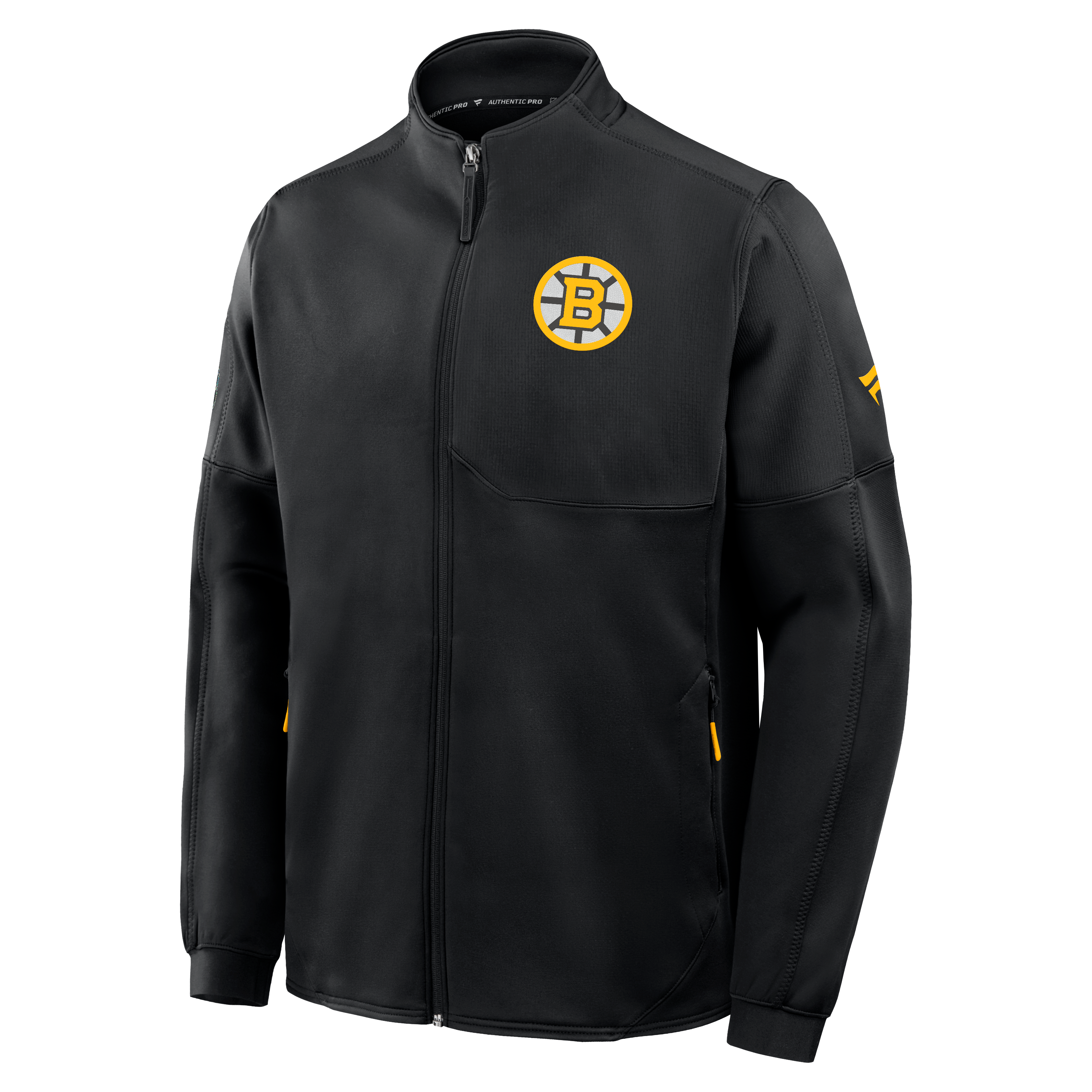 Veste polaire zippée intégrale Fanatics noire Boston Bruins Authentic Pro Rink pour homme