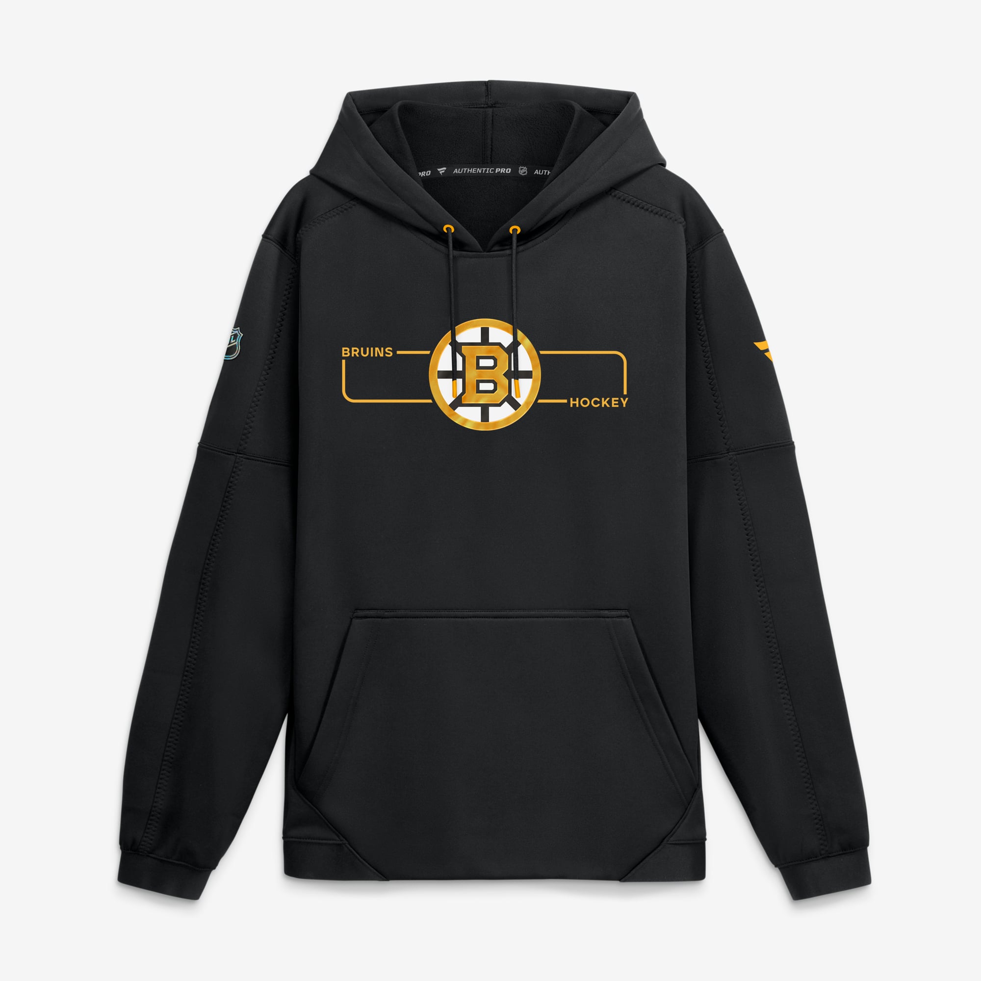Men's Fanatics Black Boston Bruins Authentic Pro Rink Fleece Pullover Hoodie