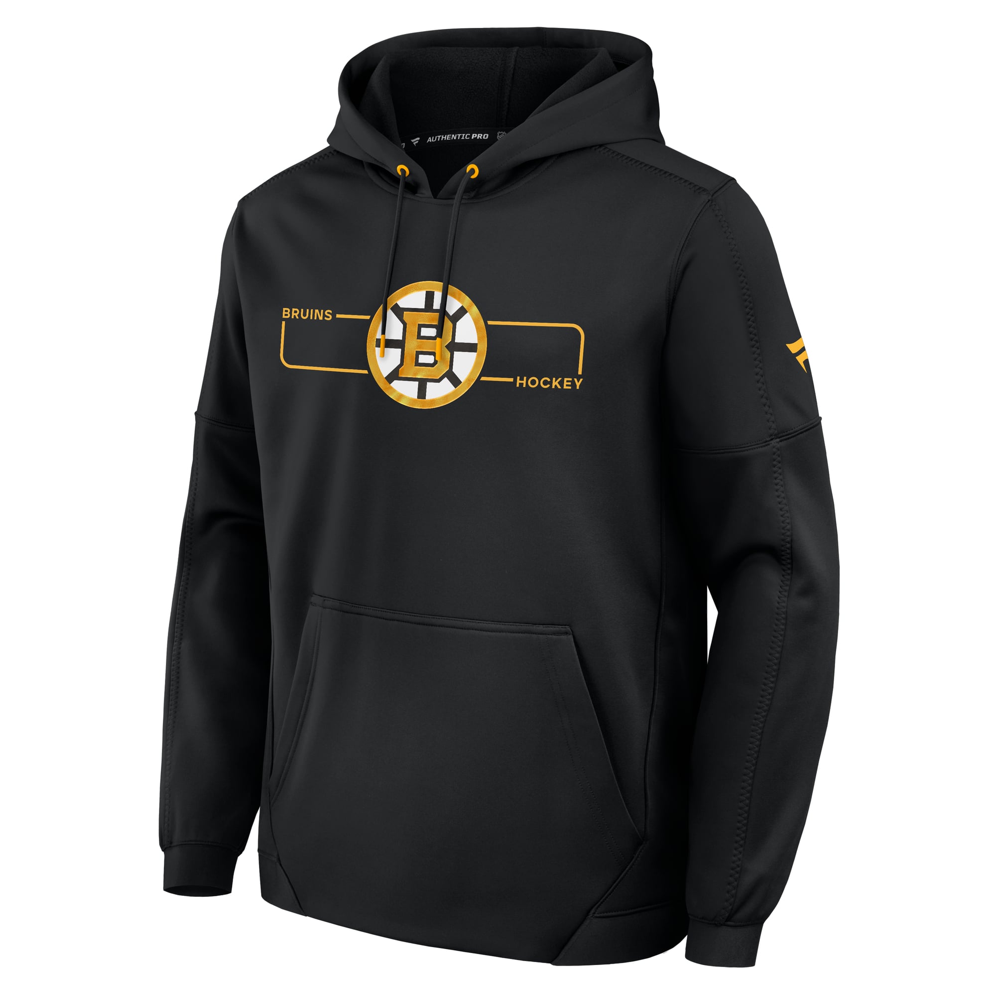Men's Fanatics Black Boston Bruins Authentic Pro Rink Fleece Pullover Hoodie