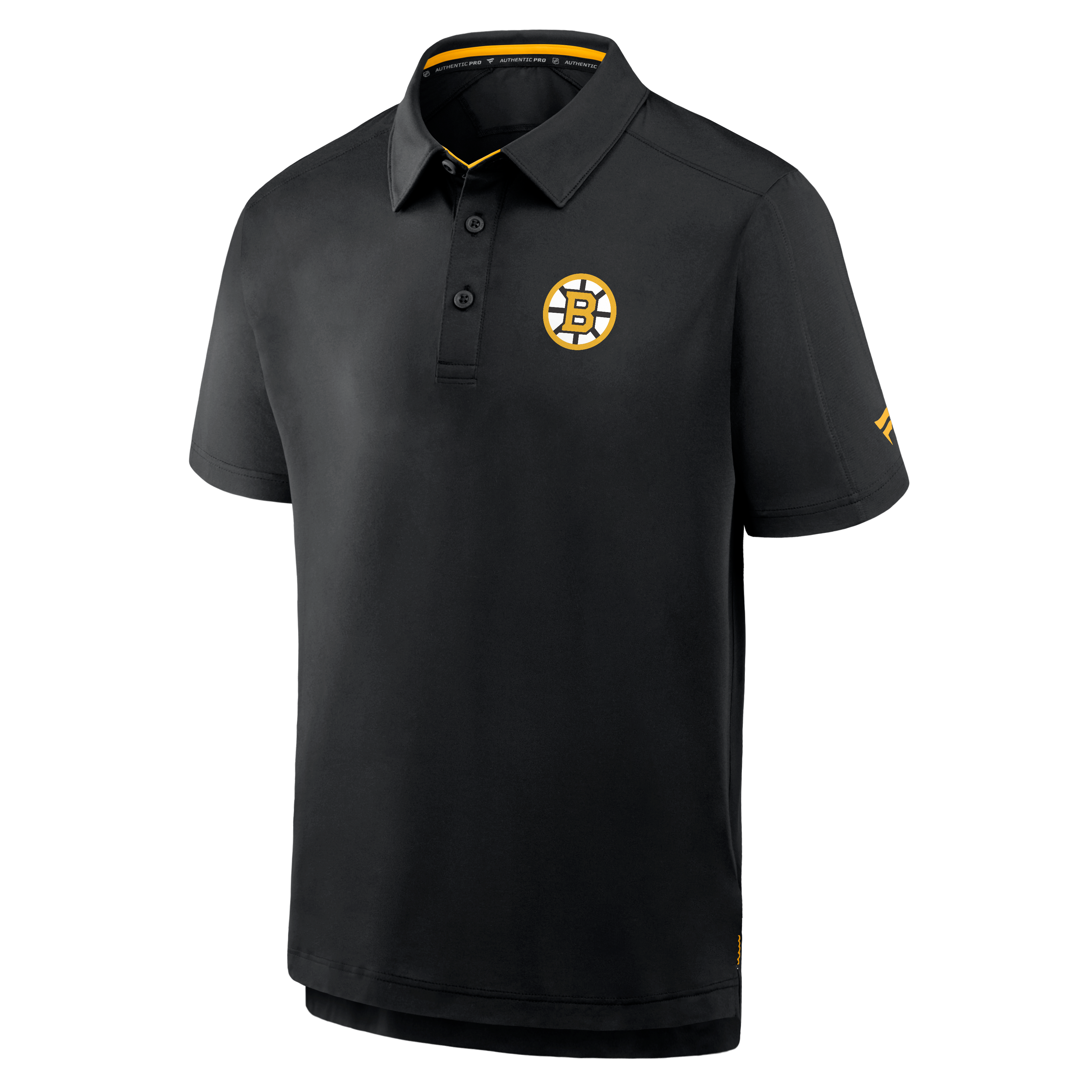 Men's Fanatics Black Boston Bruins Authentic Pro Rink Polo