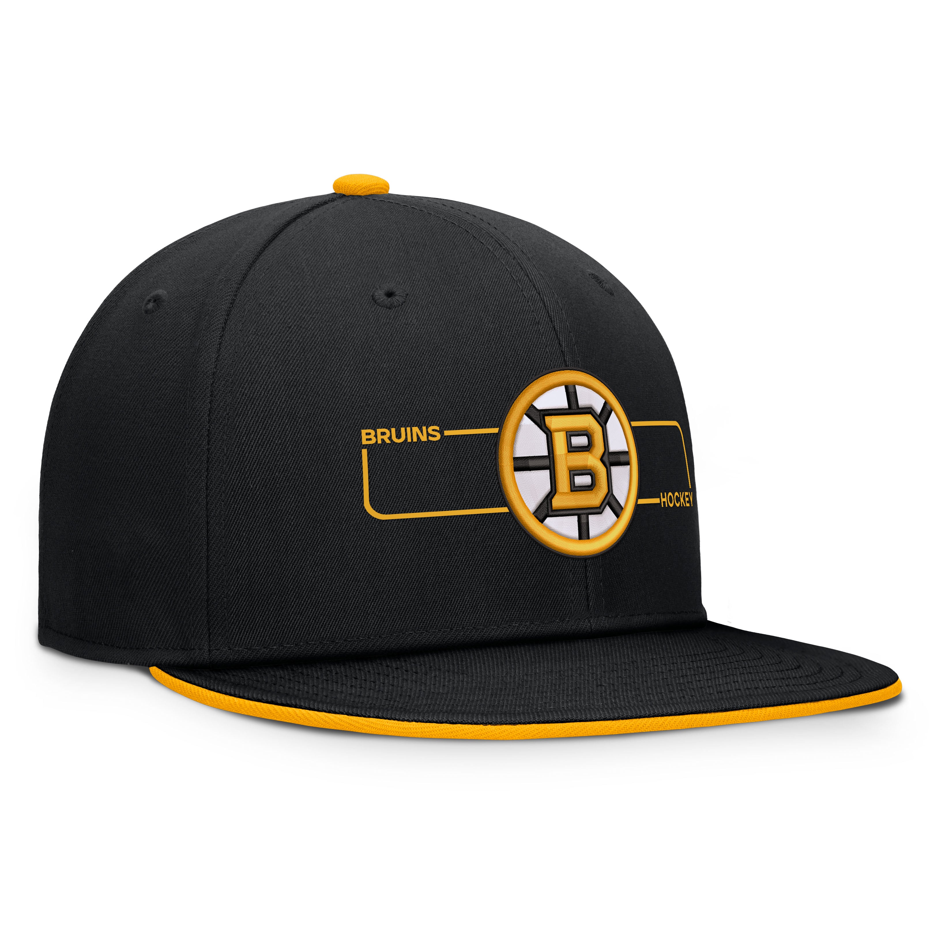 Men's Fanatics Black Boston Bruins Authentic Pro Rink Snapback Hat