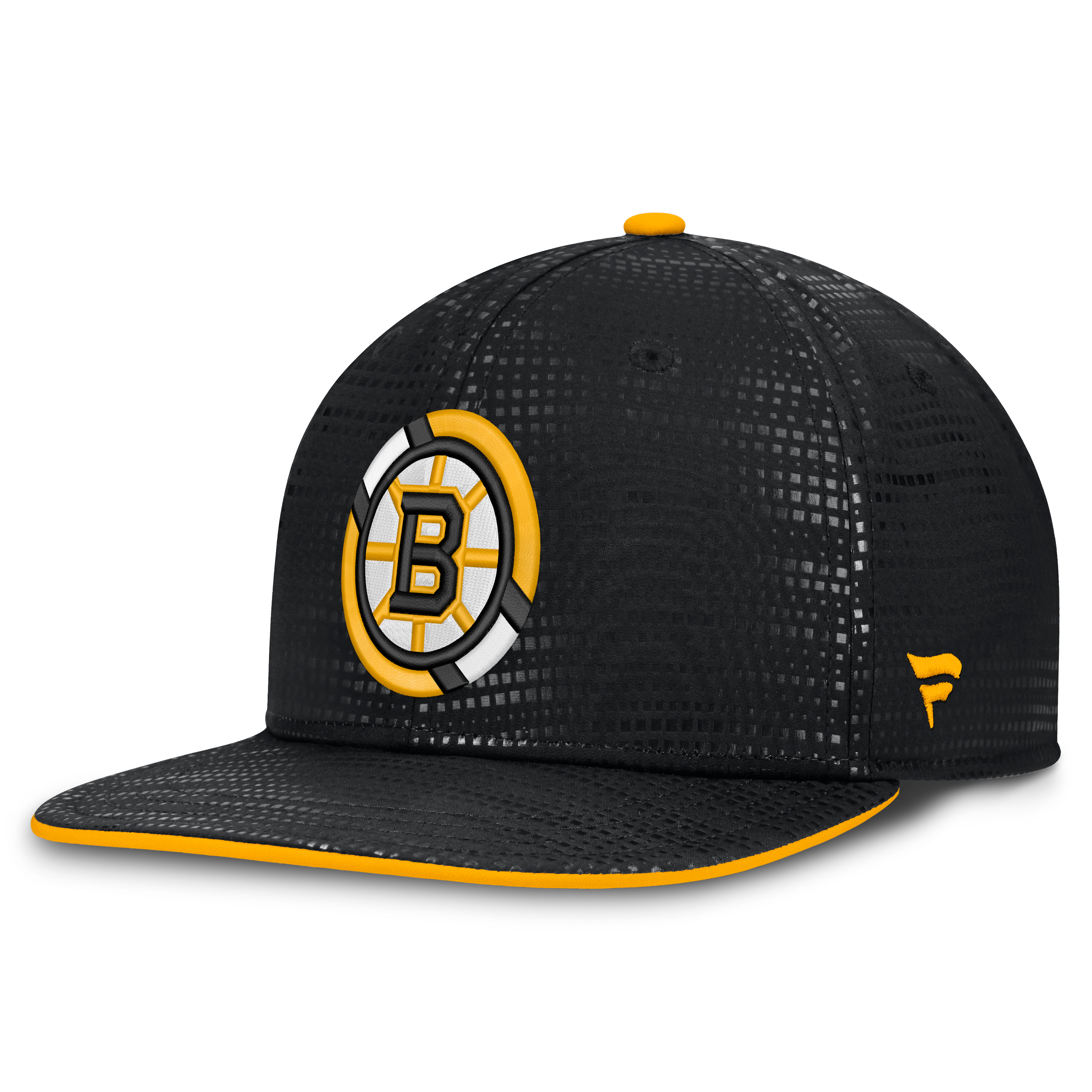 Men's Fanatics Black Boston Bruins Authentic Pro Rink Square Visor Snapback Hat