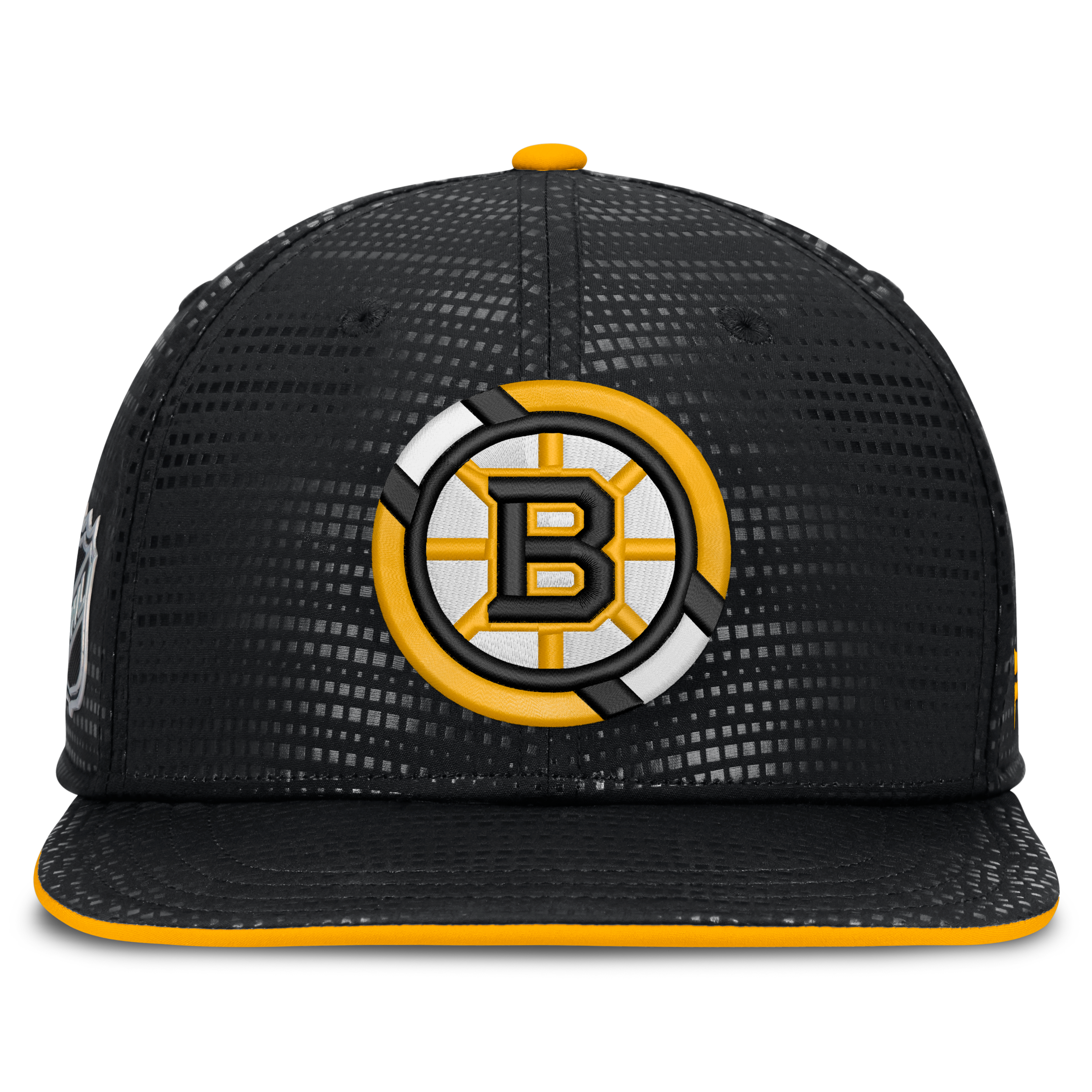 Men's Fanatics Black Boston Bruins Authentic Pro Rink Square Visor Snapback Hat