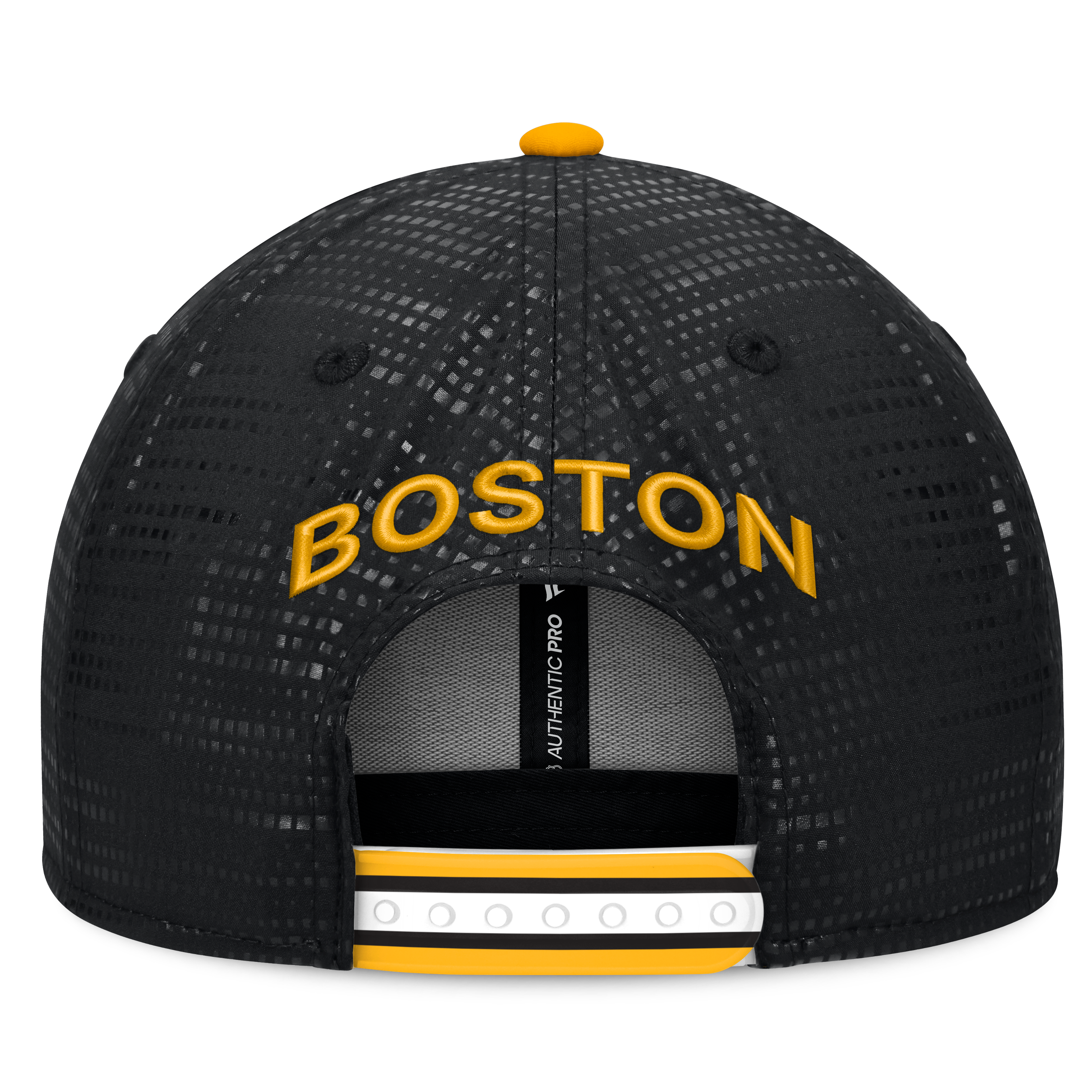Men's Fanatics Black Boston Bruins Authentic Pro Rink Square Visor Snapback Hat