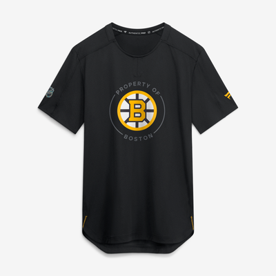 Men's Boston Bruins Fanatics Black Authentic Pro Train Performance T-Shirt