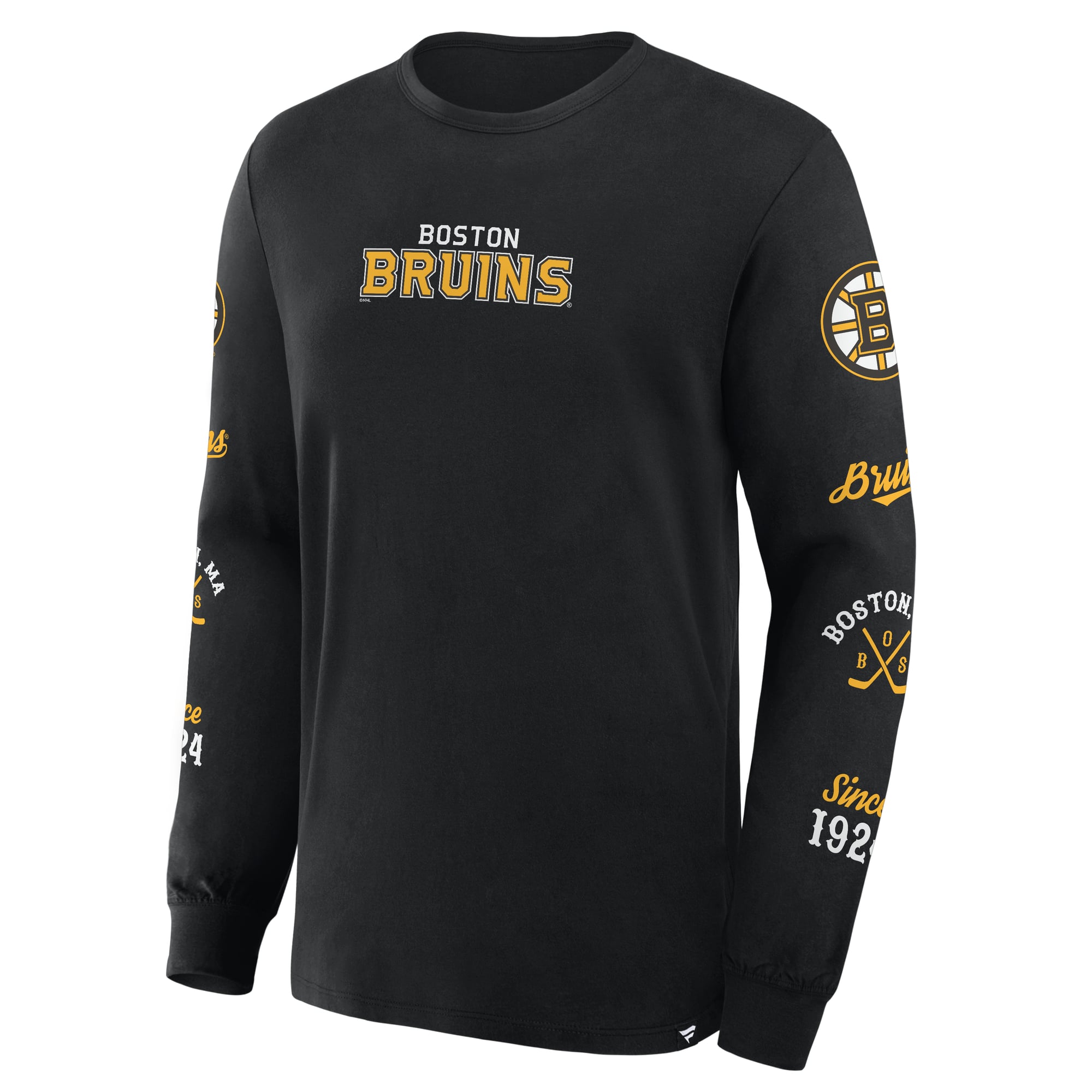 Men's Fanatics Black Boston Bruins Boxed Legacy Long Sleeve T-Shirt