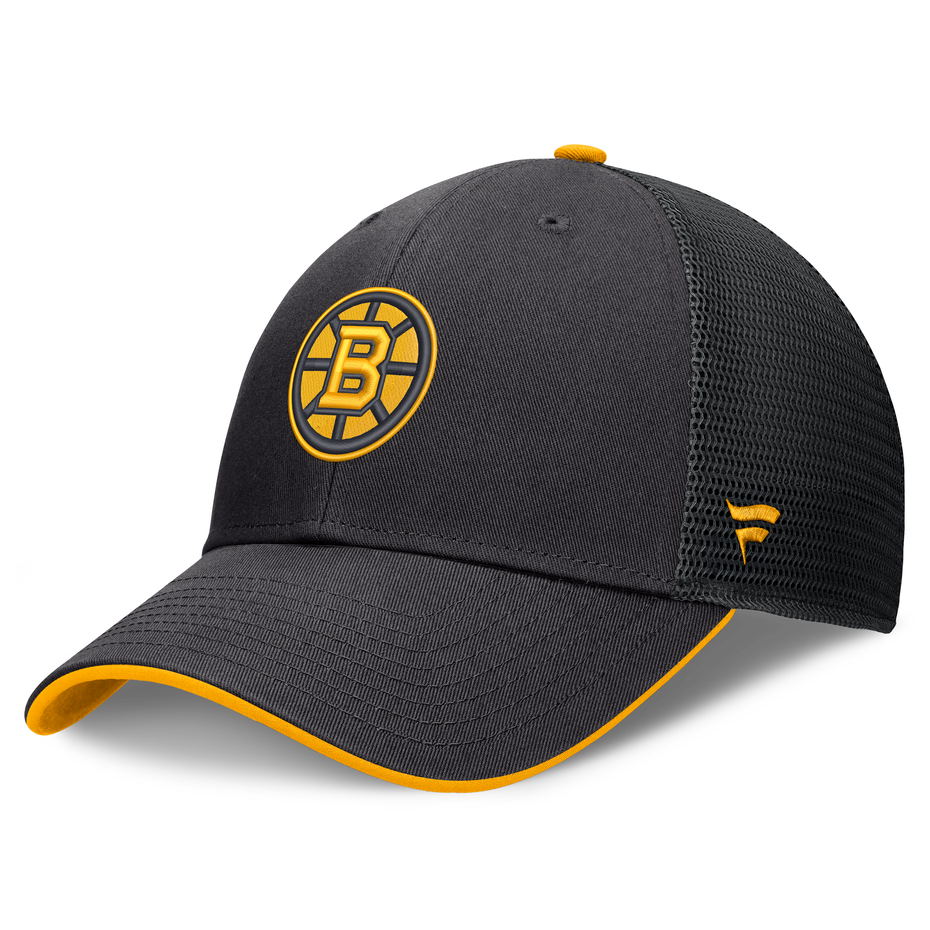 Casquette trucker ajustable Fanatics noire Boston Bruins Fundamental Limits pour homme