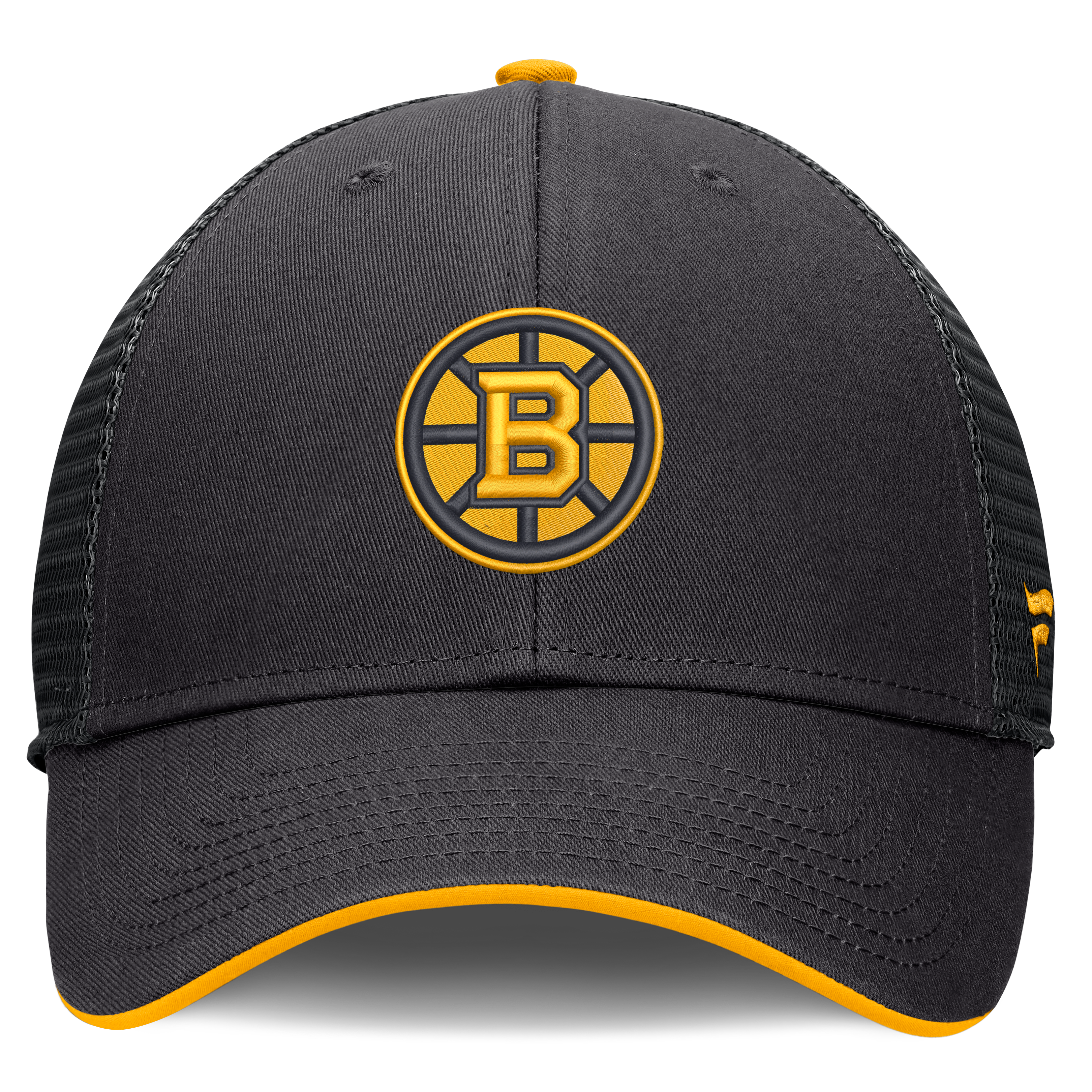 Casquette trucker ajustable Fanatics noire Boston Bruins Fundamental Limits pour homme