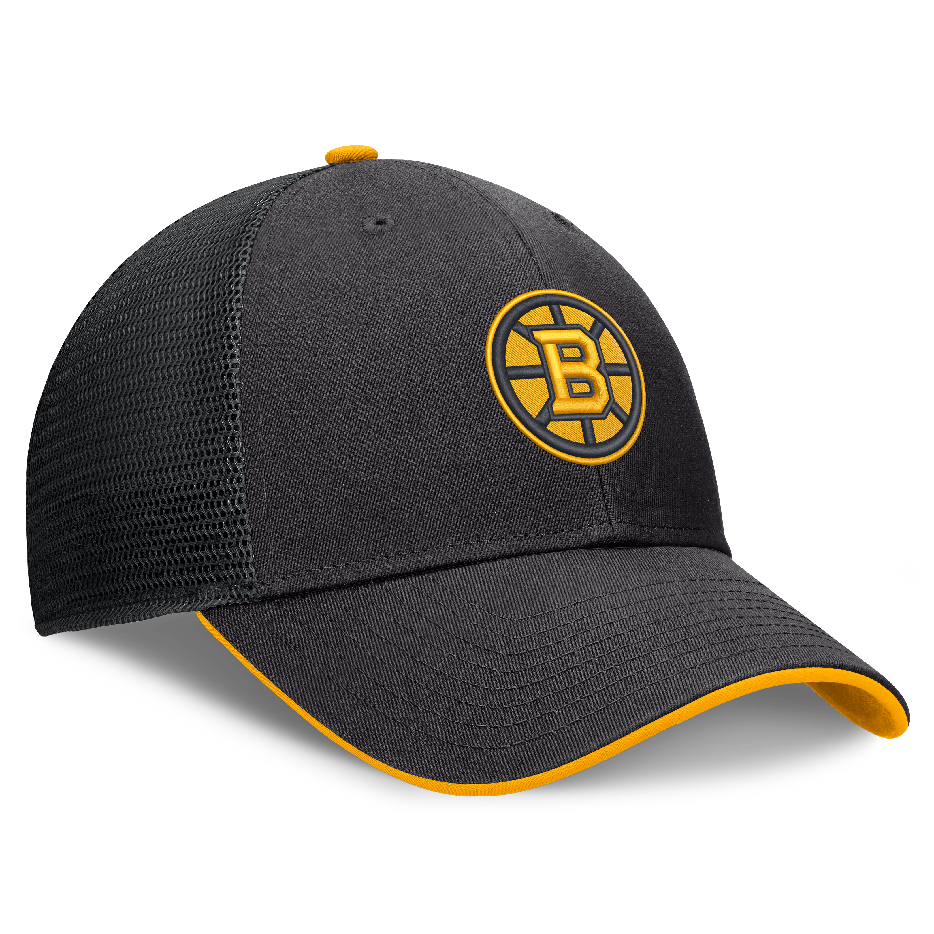 Casquette trucker ajustable Fanatics noire Boston Bruins Fundamental Limits pour homme